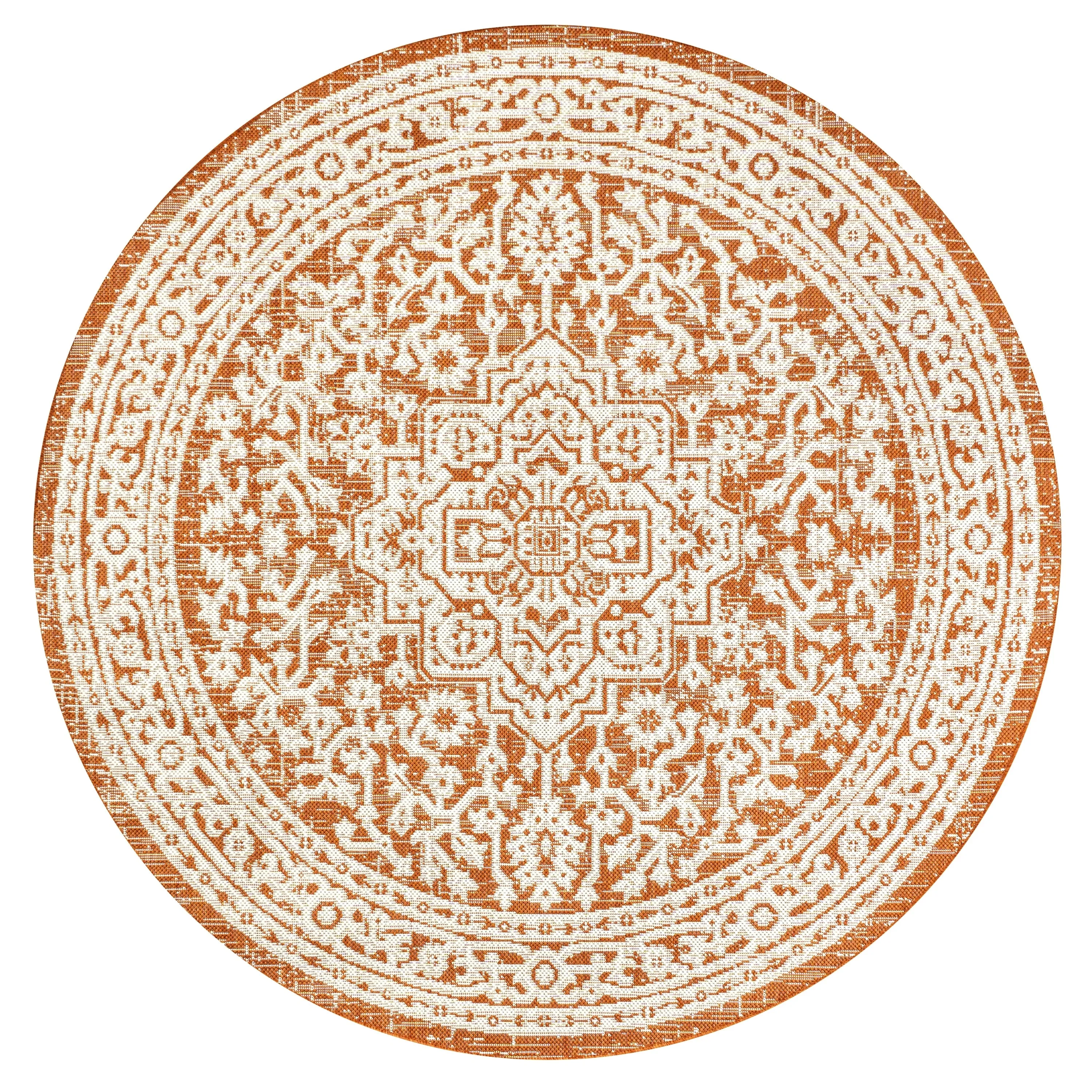 JONATHAN Y Rozetta Medallion Textured Weave Indoor/Outdoor Area Rug