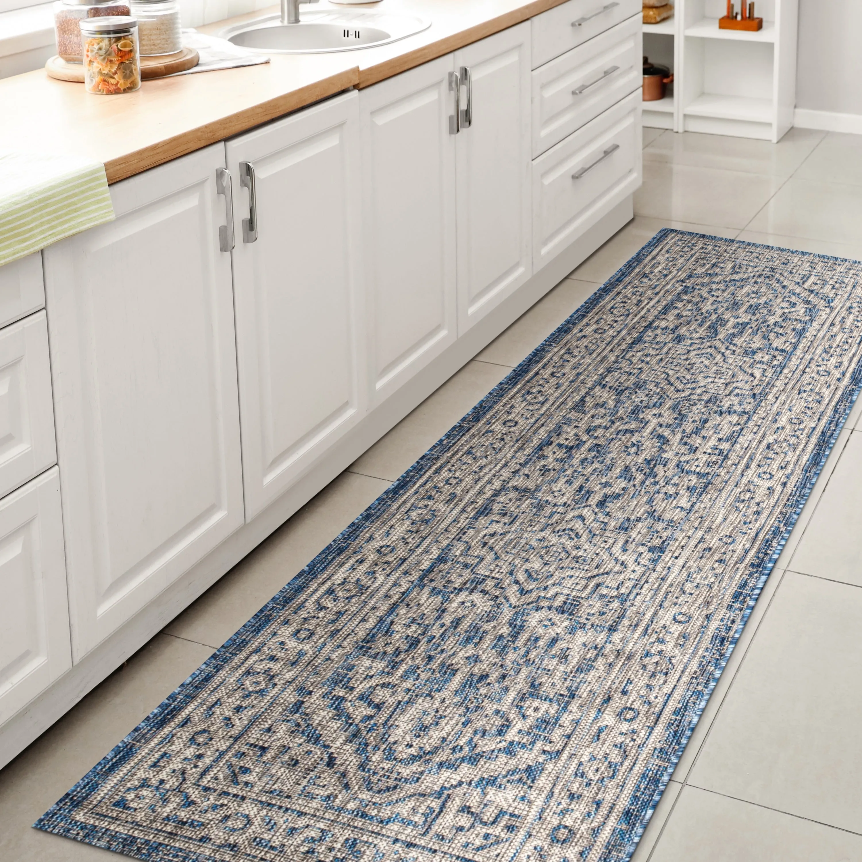 JONATHAN Y Rozetta Medallion Textured Weave Indoor/Outdoor Area Rug