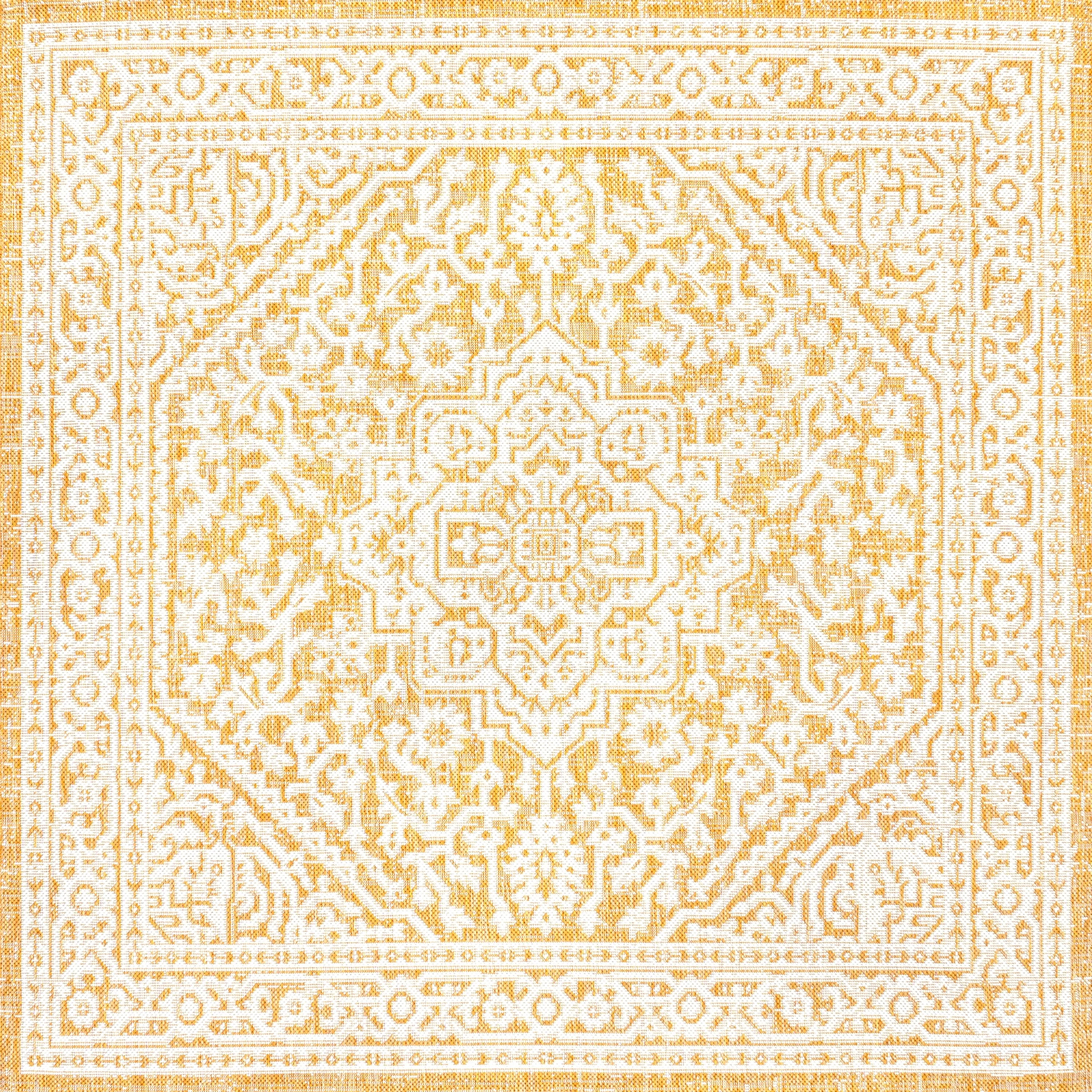JONATHAN Y Rozetta Medallion Textured Weave Indoor/Outdoor Area Rug
