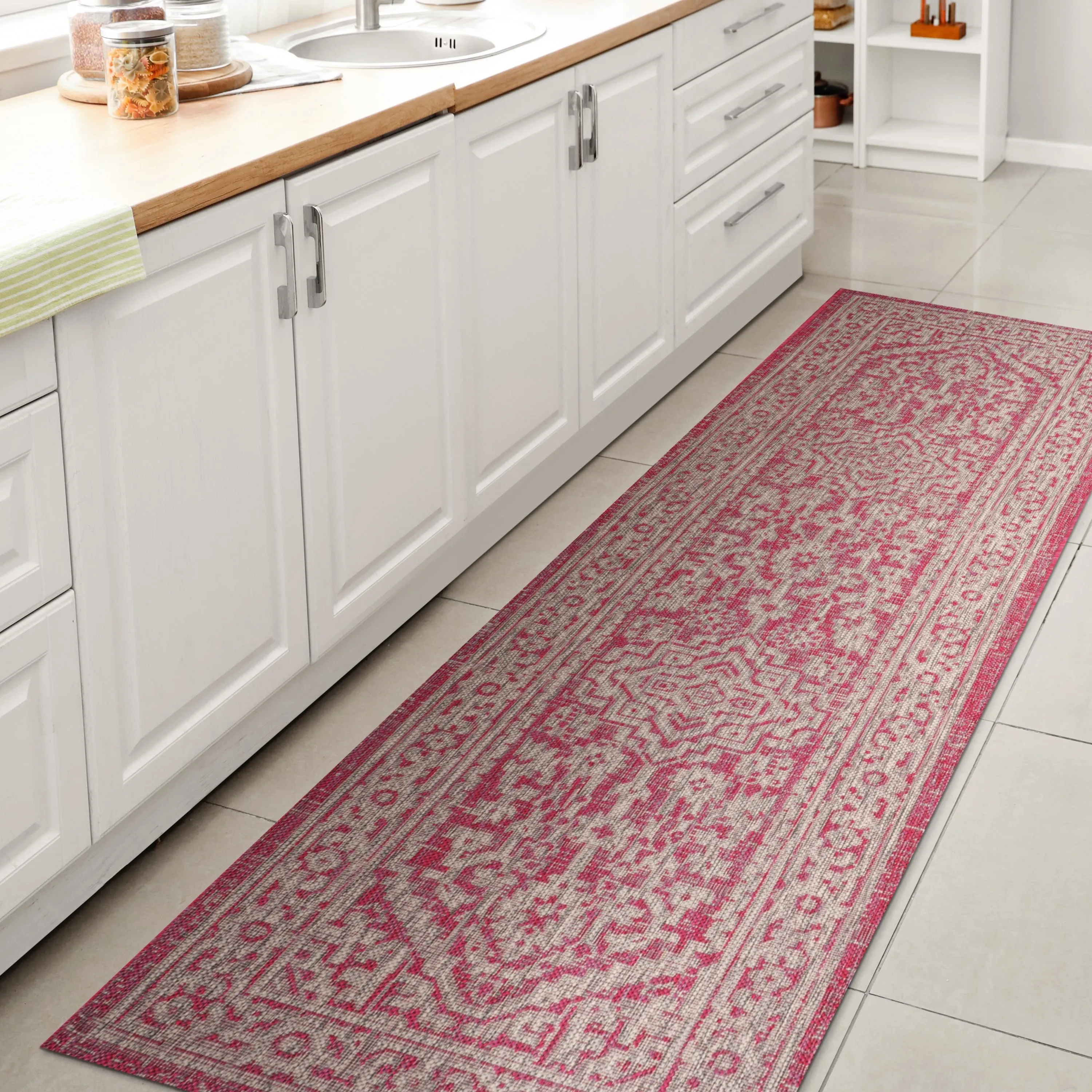 JONATHAN Y Rozetta Medallion Textured Weave Indoor/Outdoor Area Rug