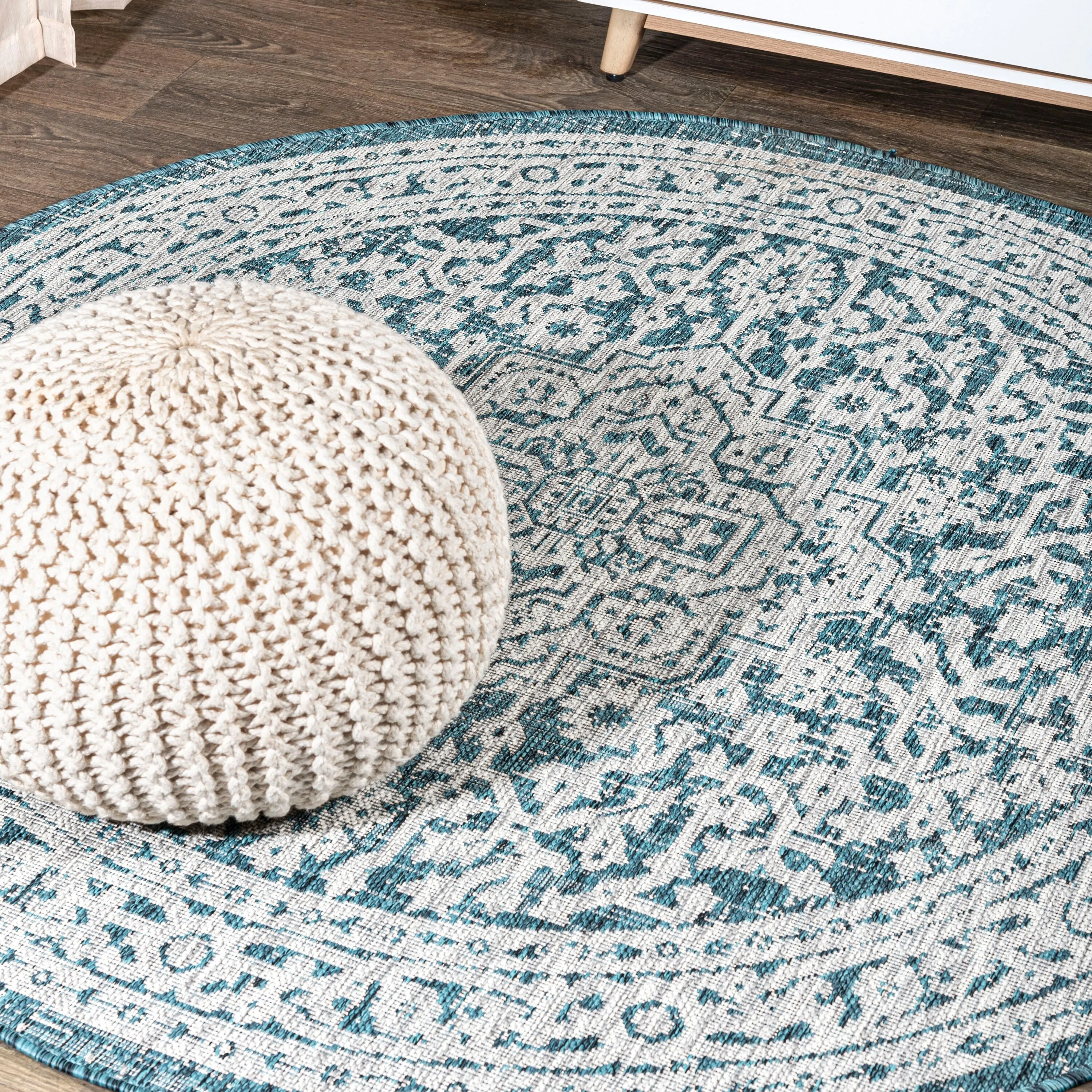 JONATHAN Y Rozetta Medallion Textured Weave Indoor/Outdoor Area Rug
