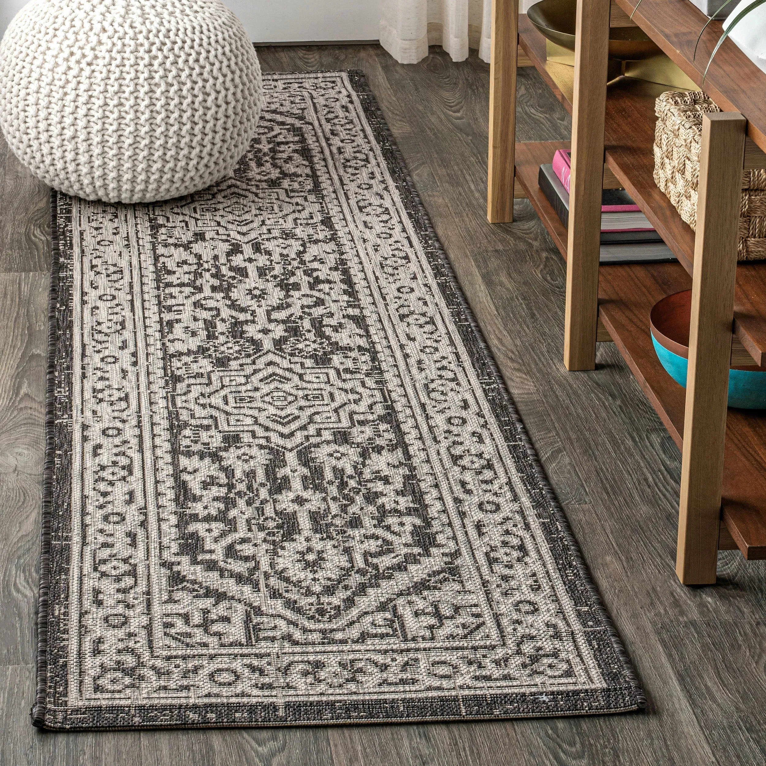 JONATHAN Y Rozetta Medallion Textured Weave Indoor/Outdoor Area Rug