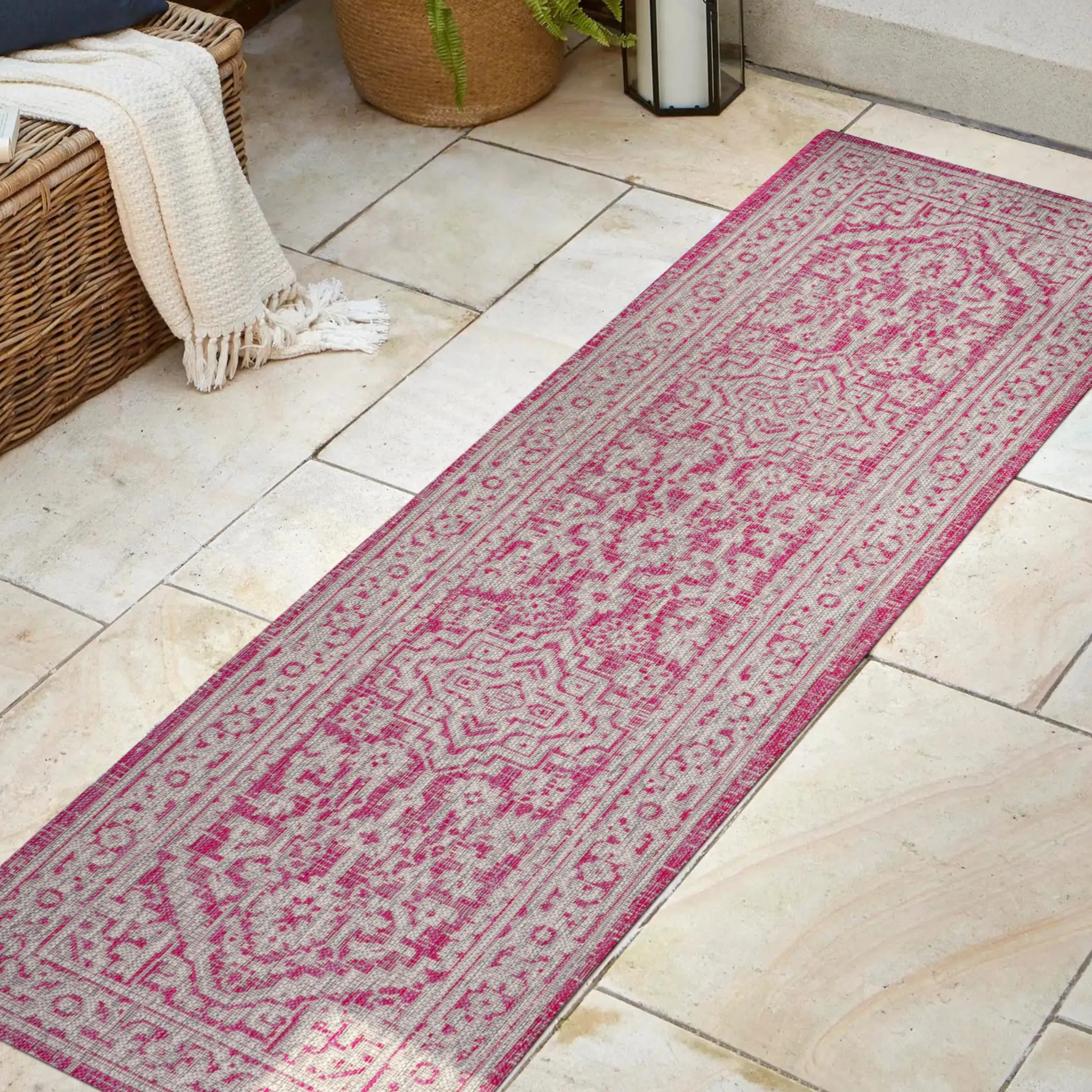 JONATHAN Y Rozetta Medallion Textured Weave Indoor/Outdoor Area Rug