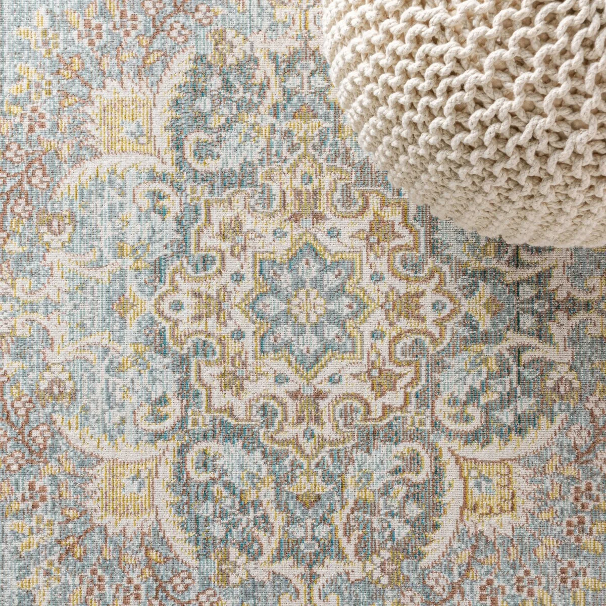 JONATHAN Y Stirling Floral Medallion Traditional Area Rug