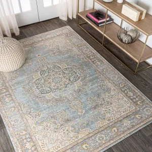 JONATHAN Y Stirling Floral Medallion Traditional Area Rug