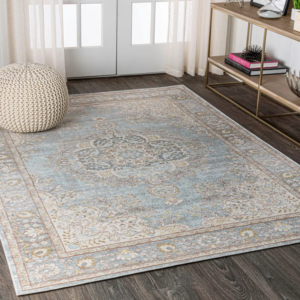 JONATHAN Y Stirling Floral Medallion Traditional Area Rug