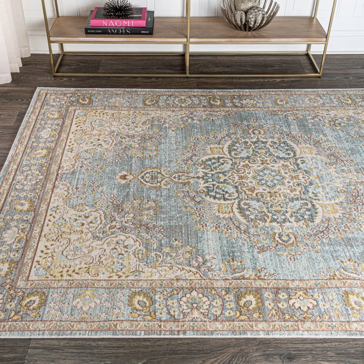 JONATHAN Y Stirling Floral Medallion Traditional Area Rug