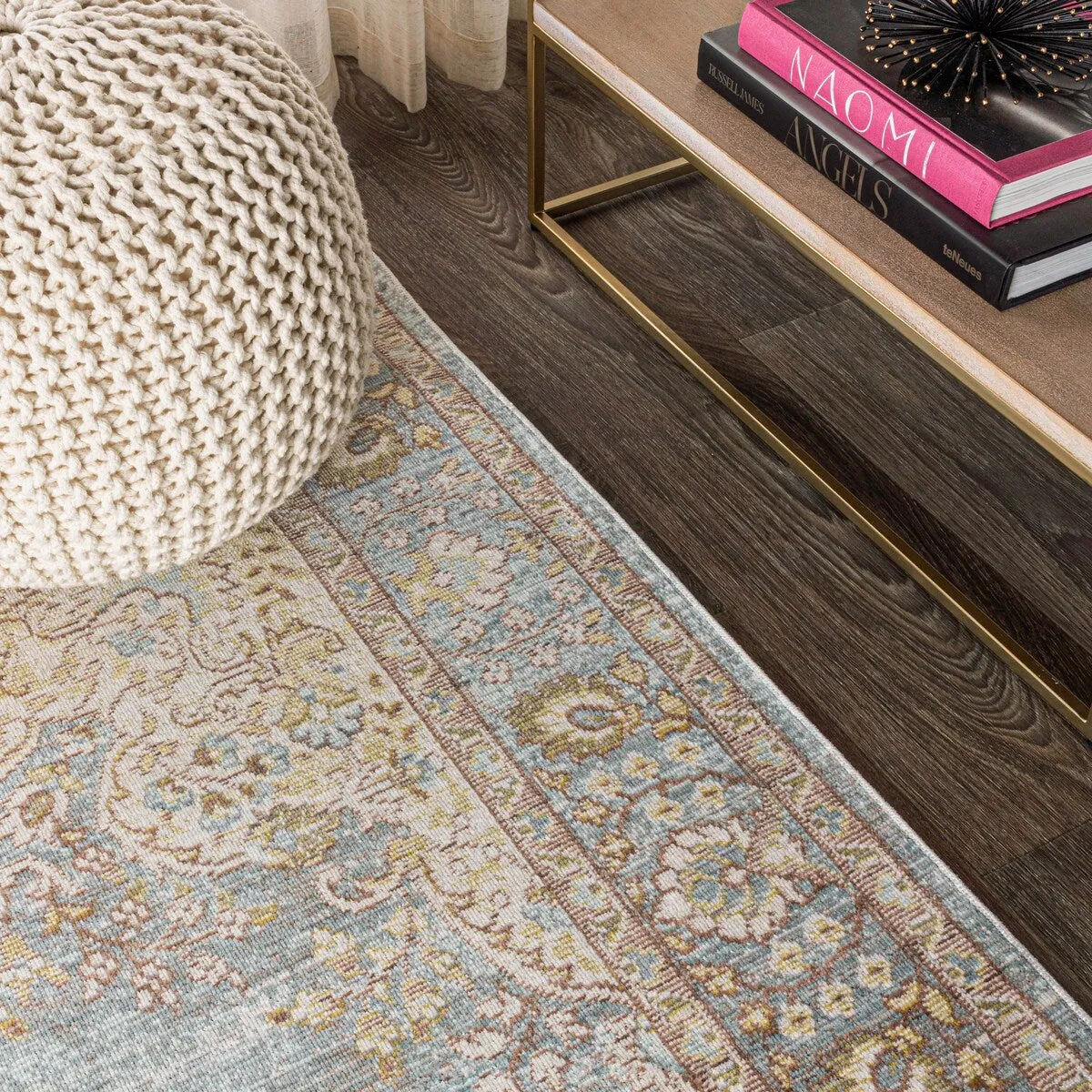 JONATHAN Y Stirling Floral Medallion Traditional Area Rug