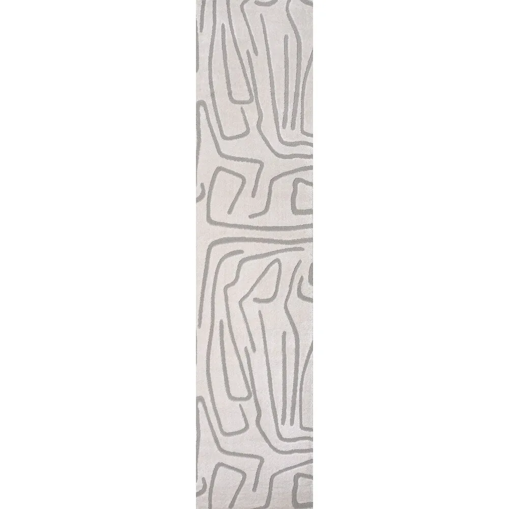 JONATHAN Y Thea Modern Scandinavian Graphic Lines High-Low Area Rug
