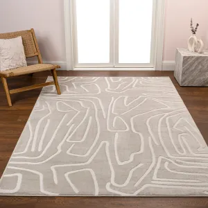 JONATHAN Y Thea Modern Scandinavian Graphic Lines High-Low Area Rug