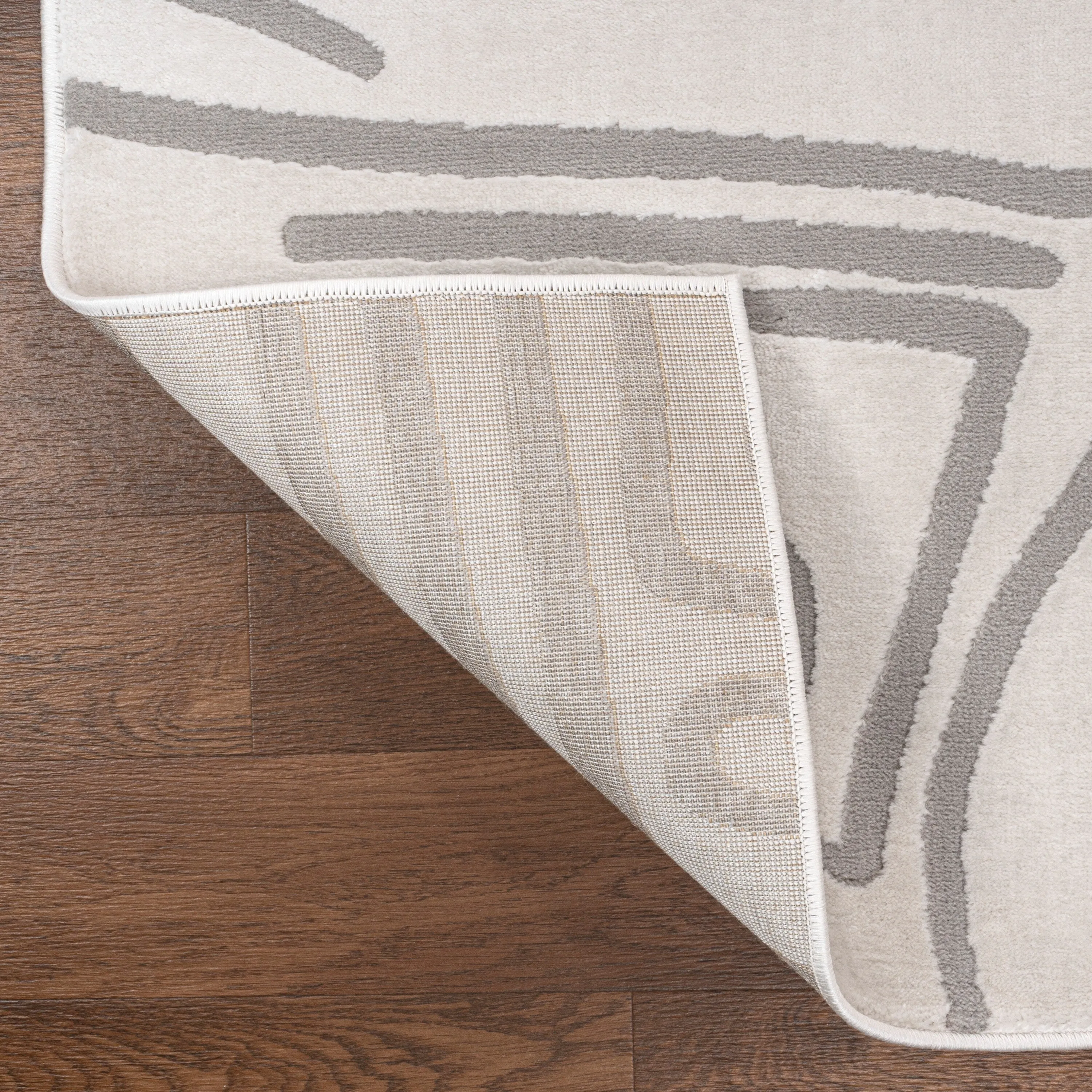 JONATHAN Y Thea Modern Scandinavian Graphic Lines High-Low Area Rug