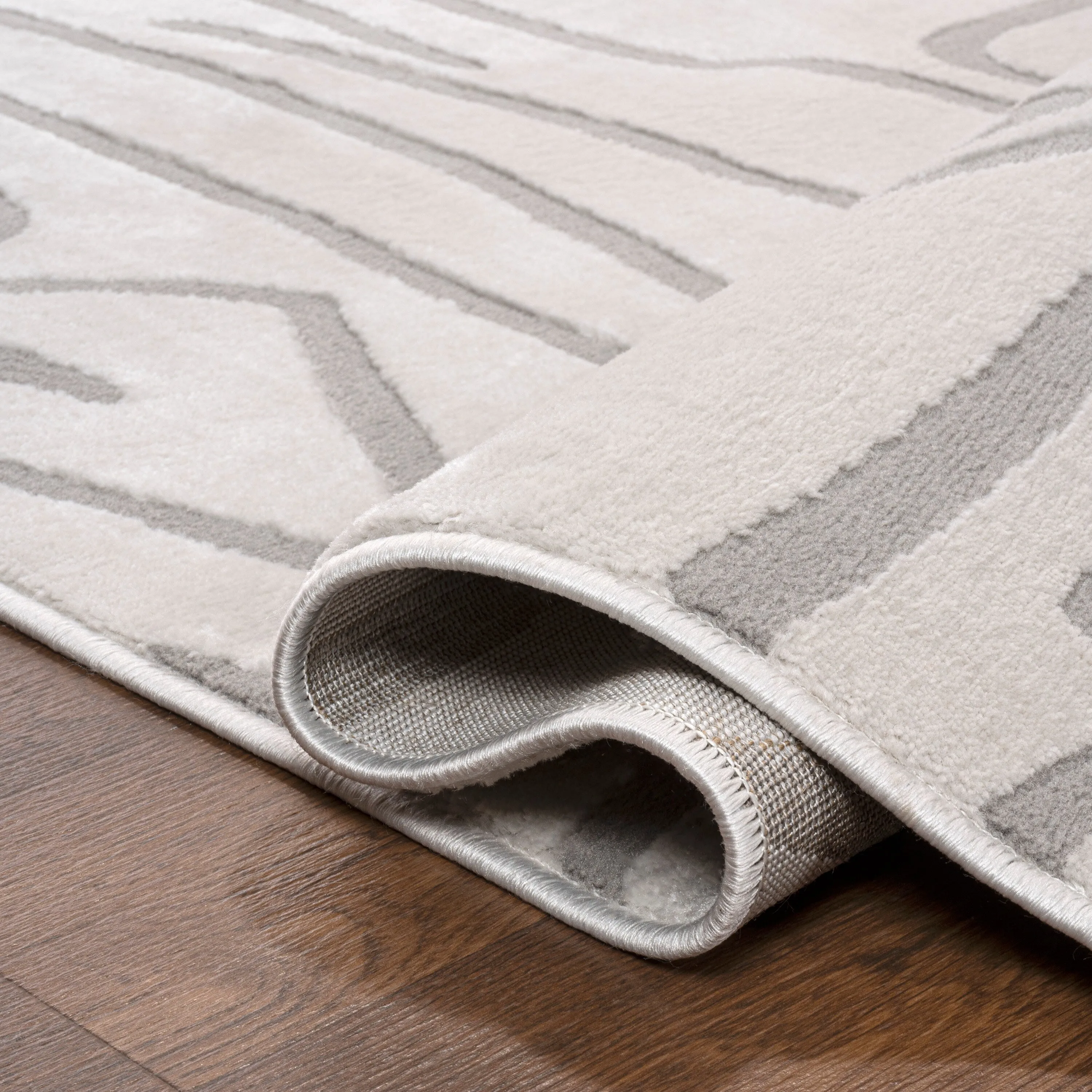 JONATHAN Y Thea Modern Scandinavian Graphic Lines High-Low Area Rug