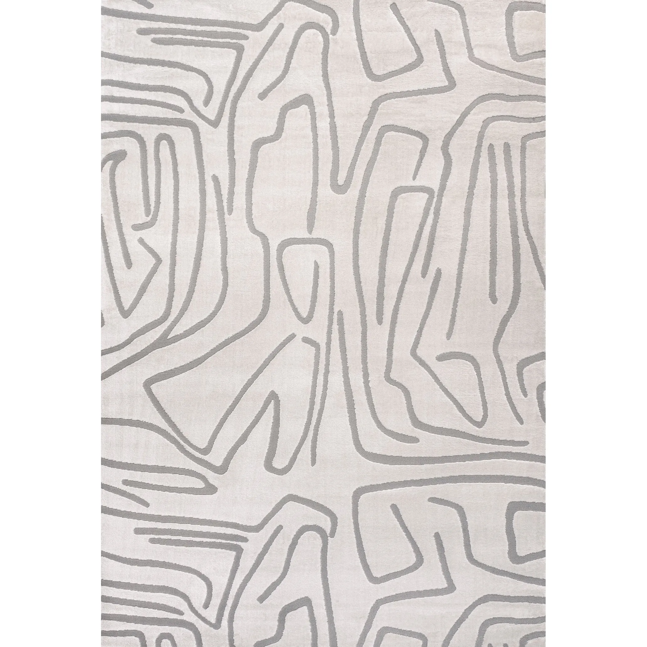 JONATHAN Y Thea Modern Scandinavian Graphic Lines High-Low Area Rug