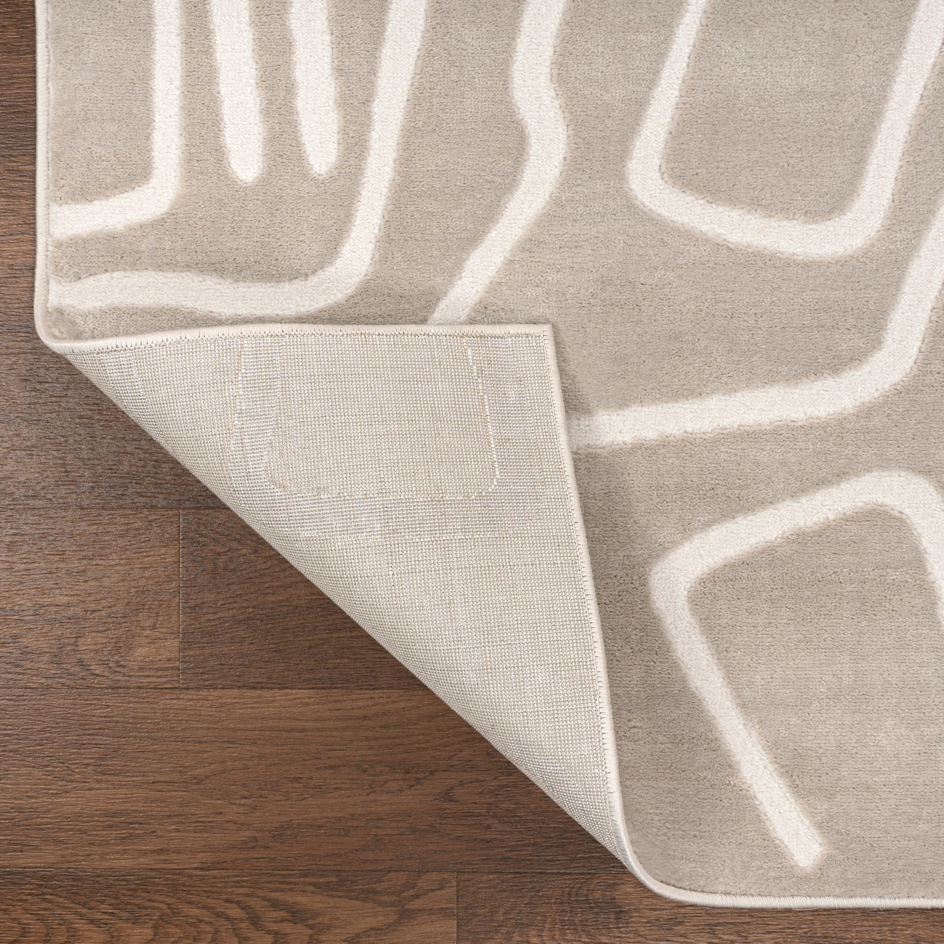 JONATHAN Y Thea Modern Scandinavian Graphic Lines High-Low Area Rug
