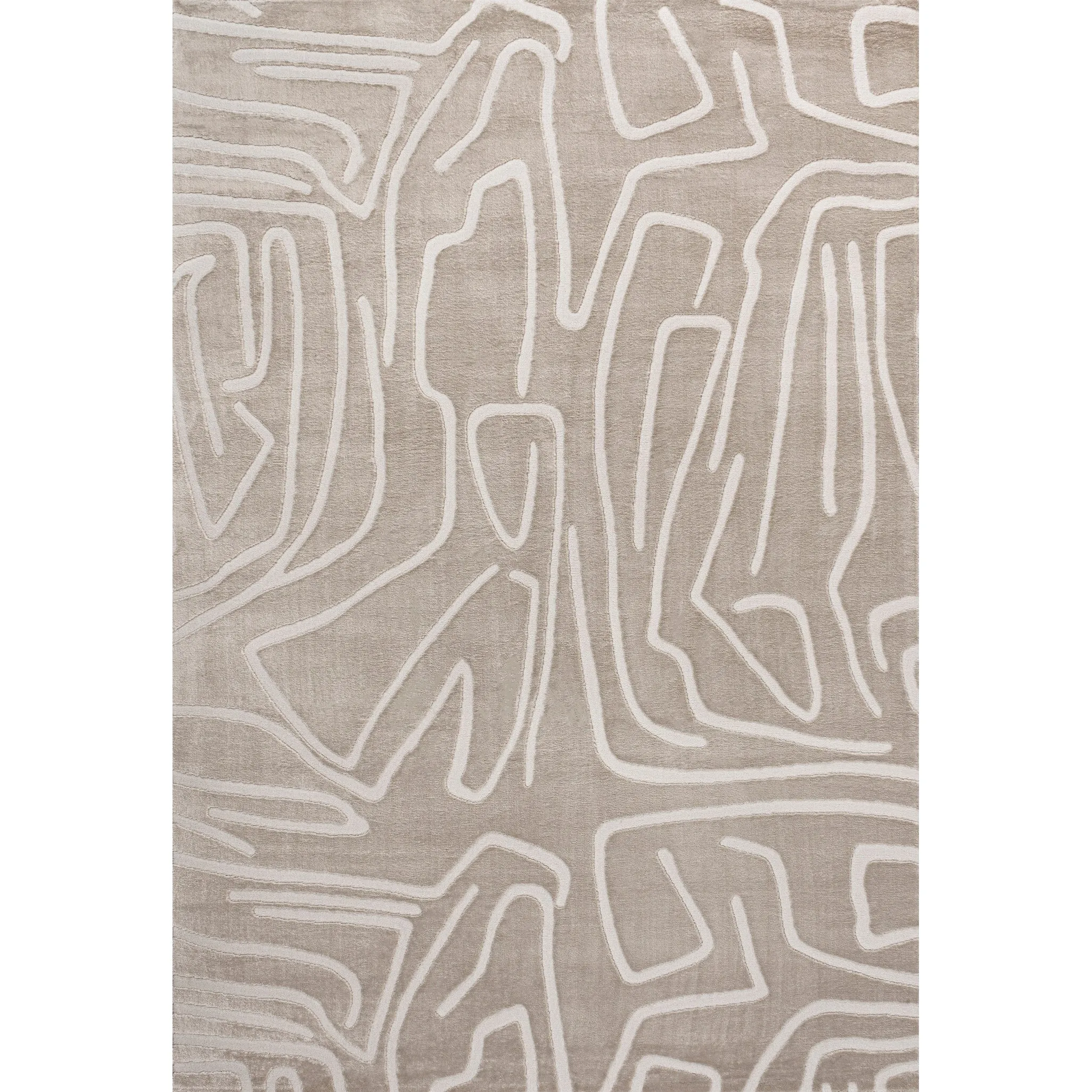 JONATHAN Y Thea Modern Scandinavian Graphic Lines High-Low Area Rug