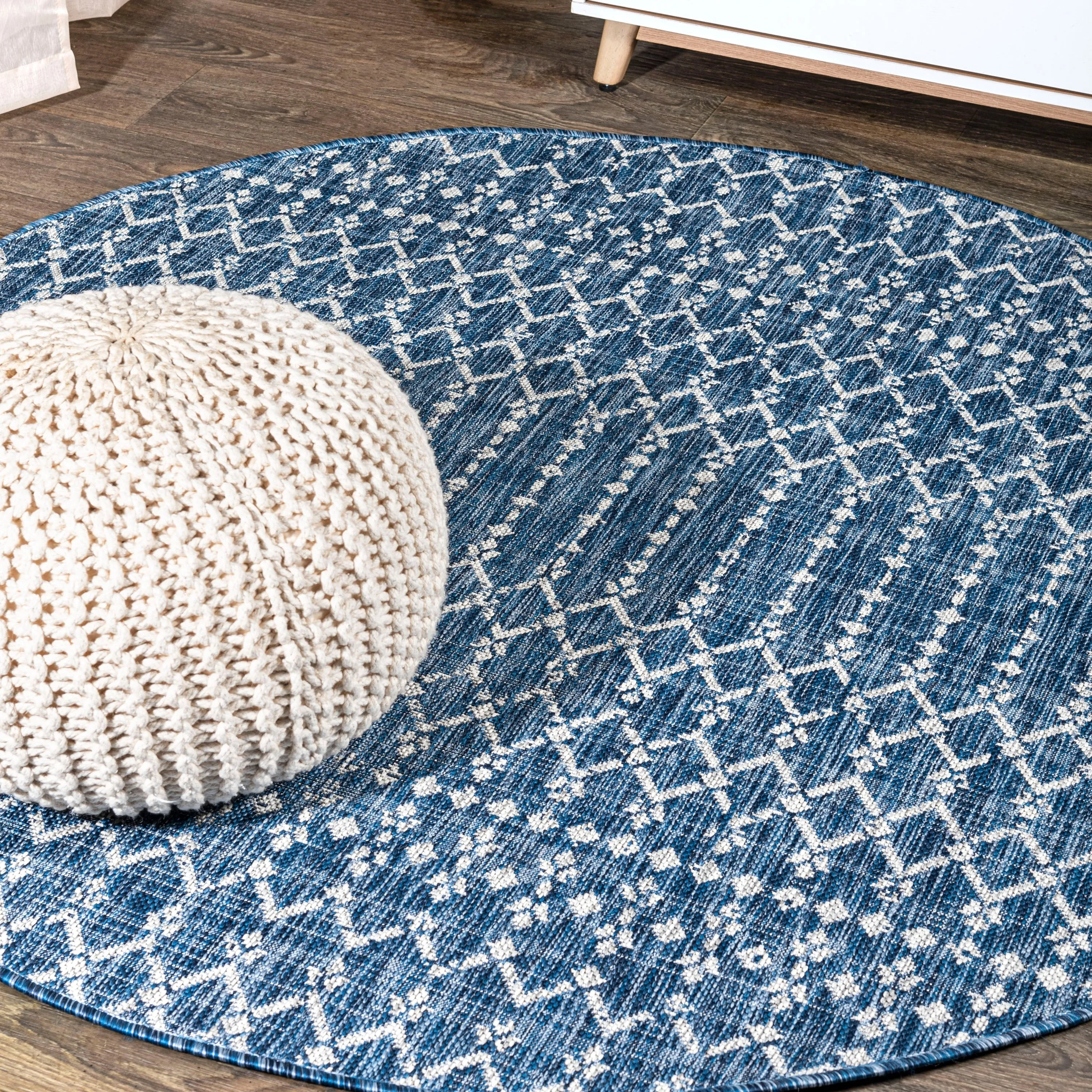 JONATHAN Y Trebol Moroccan Geometric Textured Weave Indoor/Outdoor Area Rug