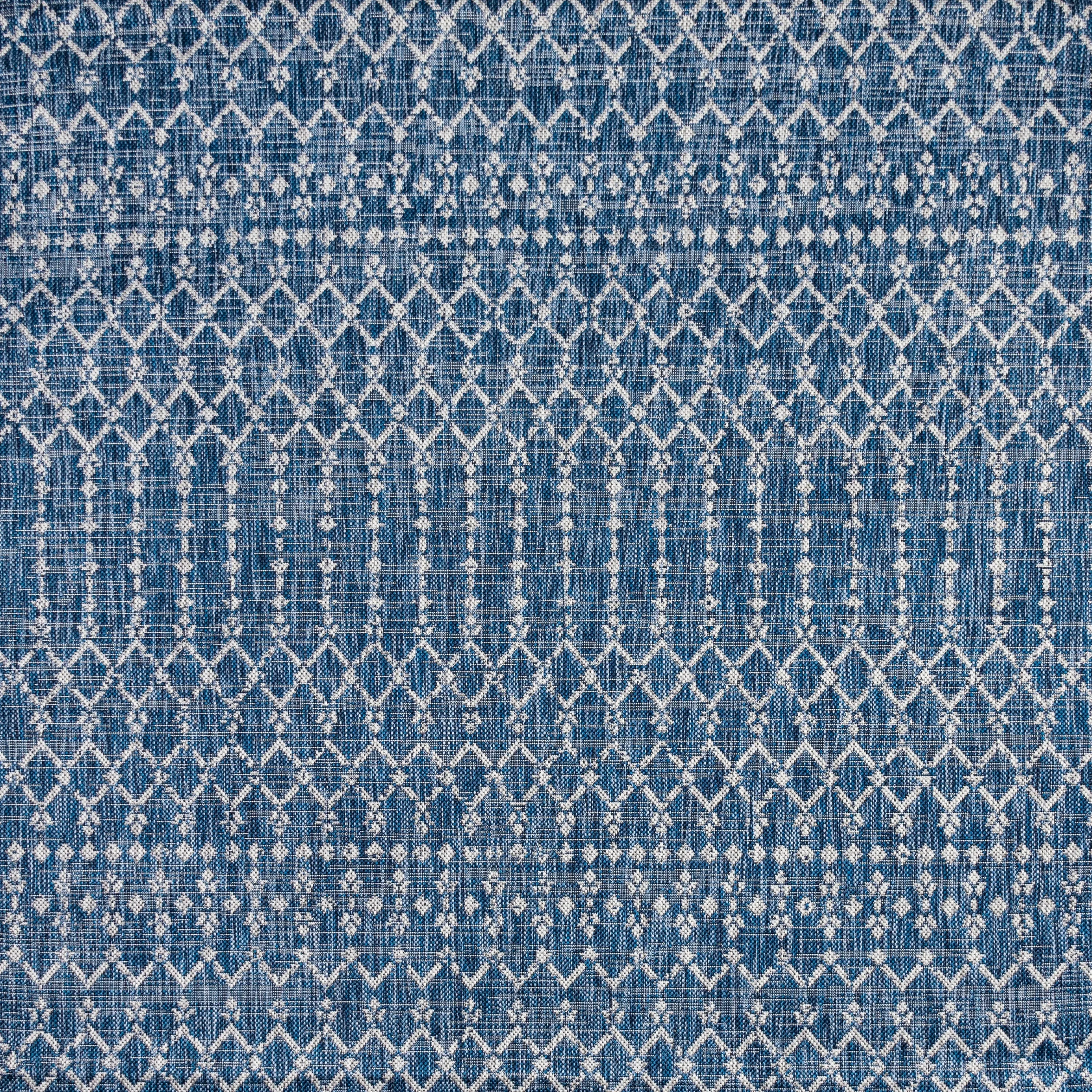 JONATHAN Y Trebol Moroccan Geometric Textured Weave Indoor/Outdoor Area Rug