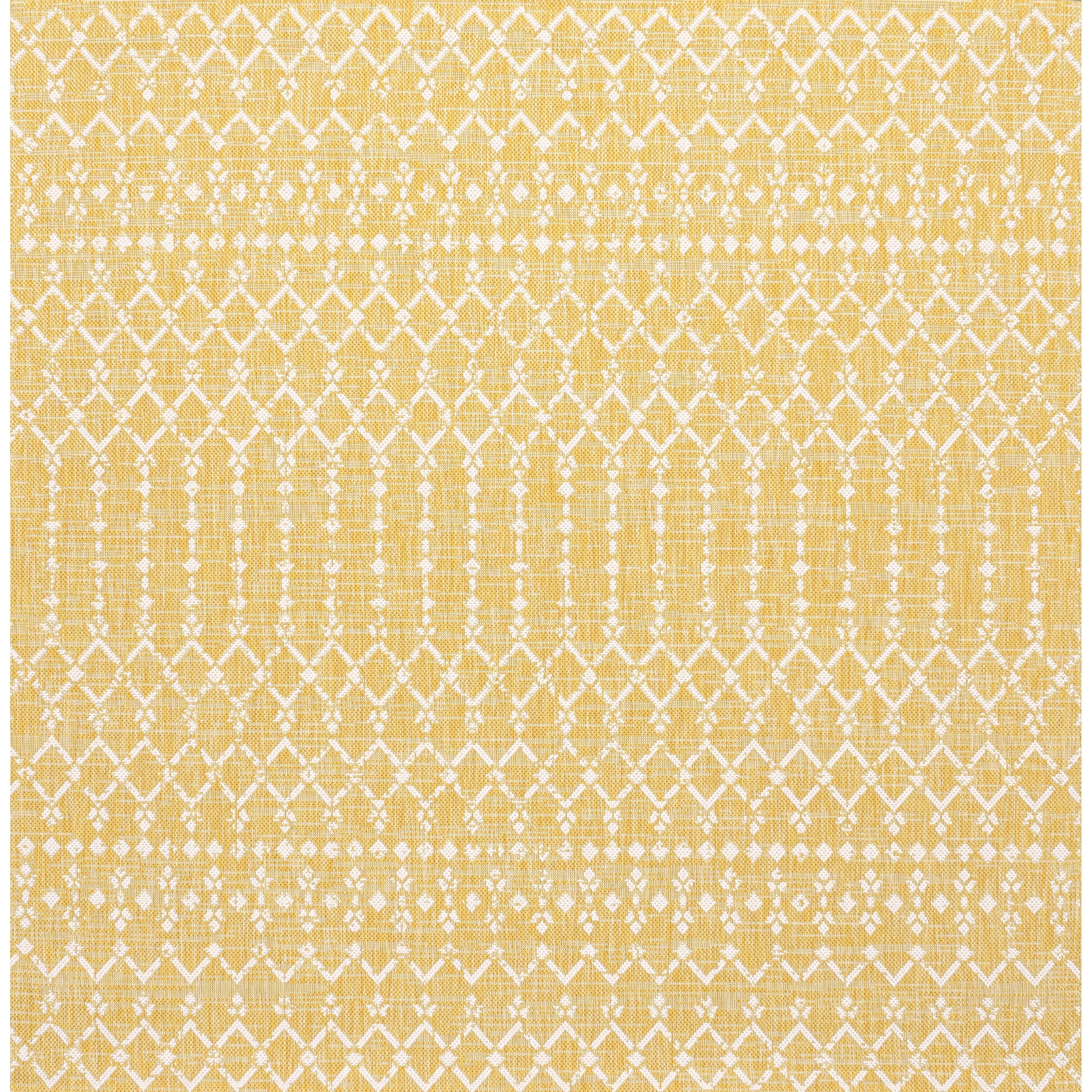 JONATHAN Y Trebol Moroccan Geometric Textured Weave Indoor/Outdoor Area Rug
