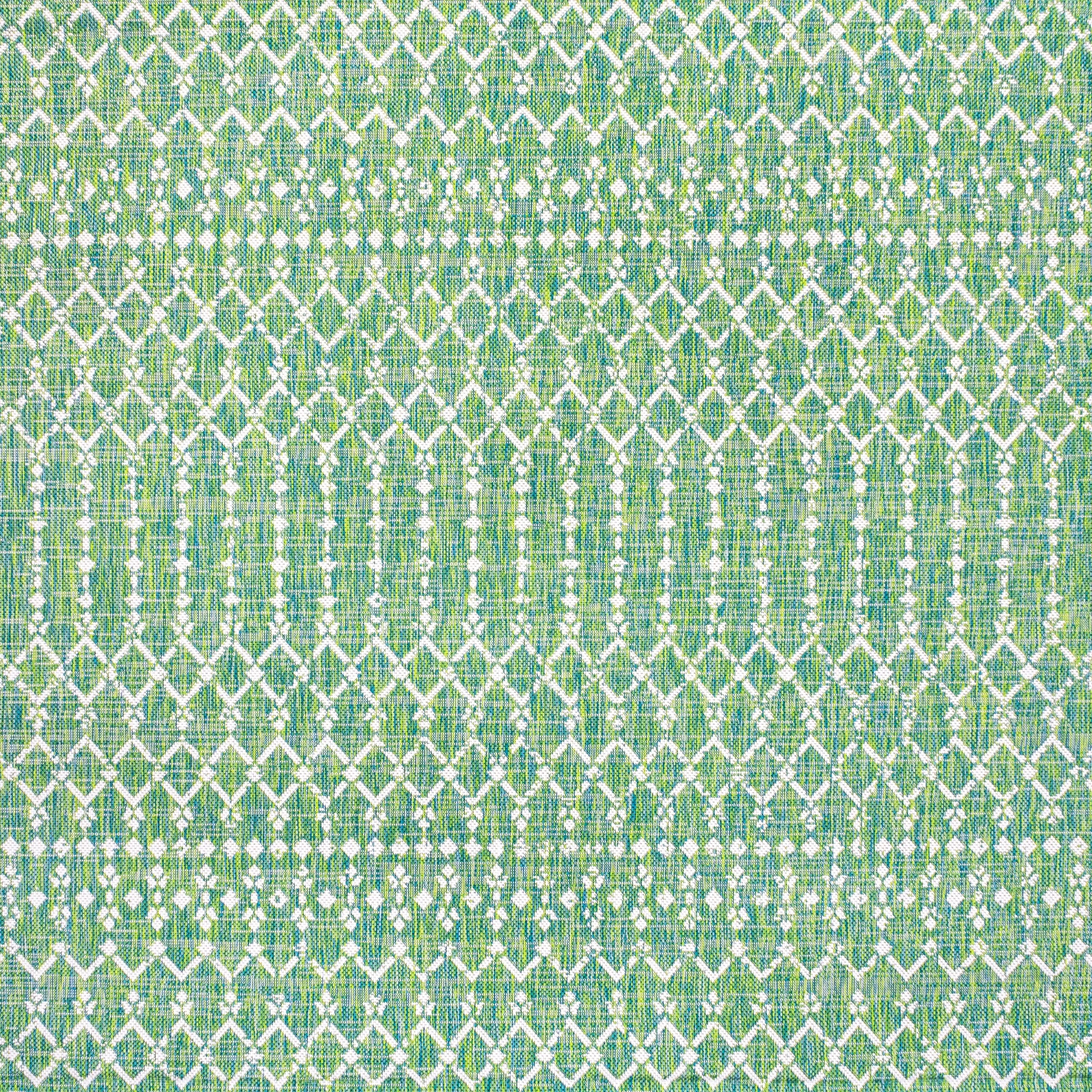 JONATHAN Y Trebol Moroccan Geometric Textured Weave Indoor/Outdoor Area Rug
