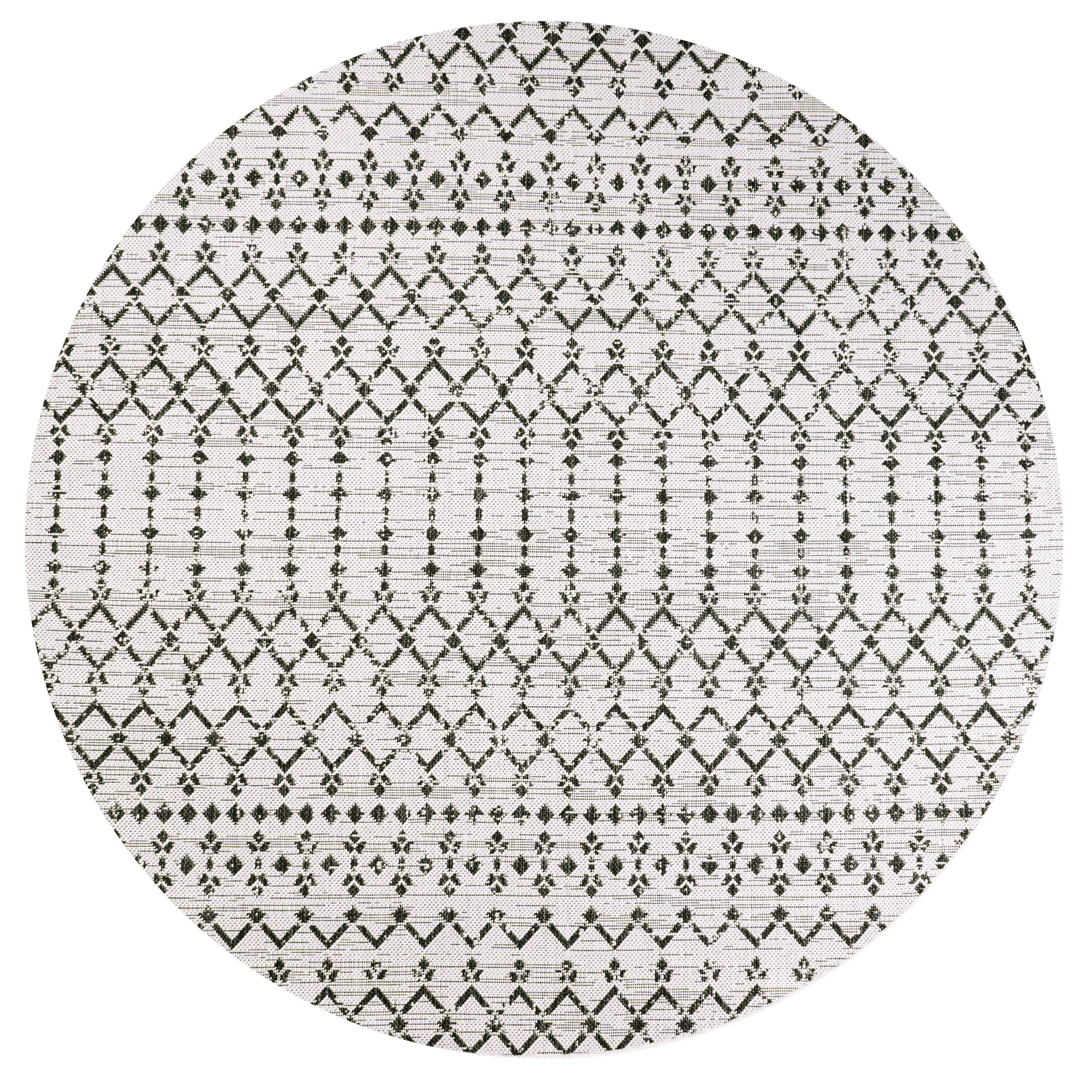 JONATHAN Y Trebol Moroccan Geometric Textured Weave Indoor/Outdoor Area Rug