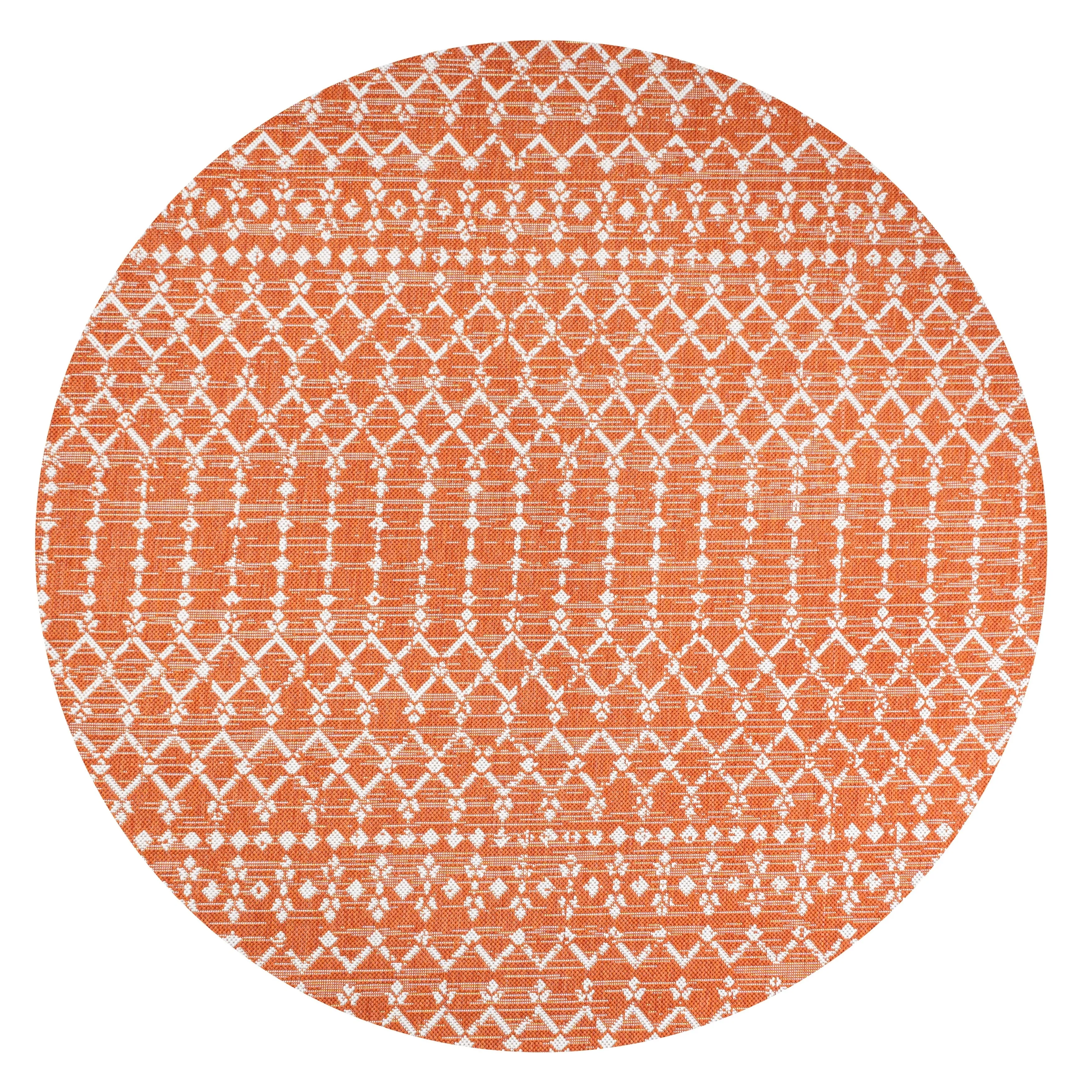 JONATHAN Y Trebol Moroccan Geometric Textured Weave Indoor/Outdoor Area Rug