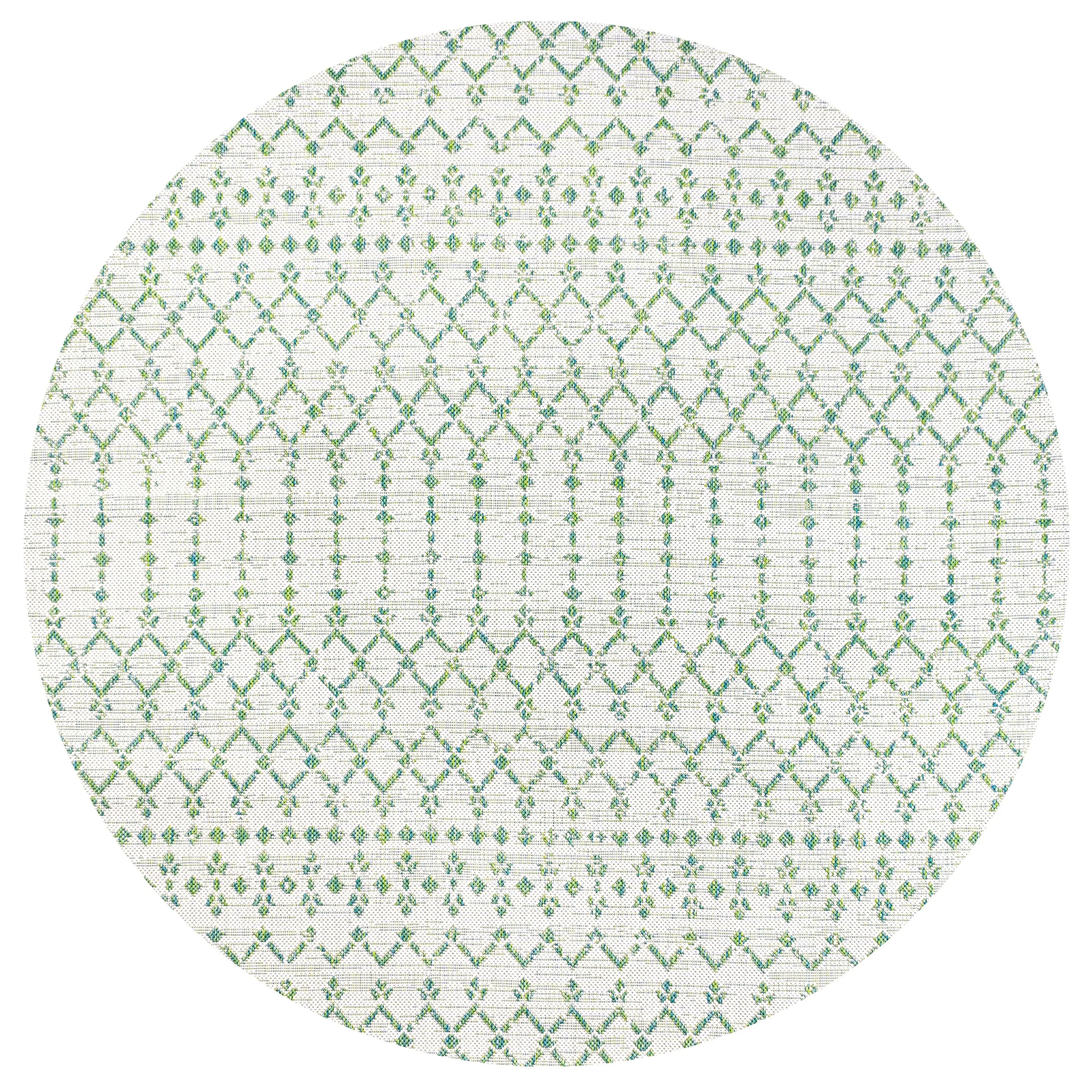 JONATHAN Y Trebol Moroccan Geometric Textured Weave Indoor/Outdoor Area Rug