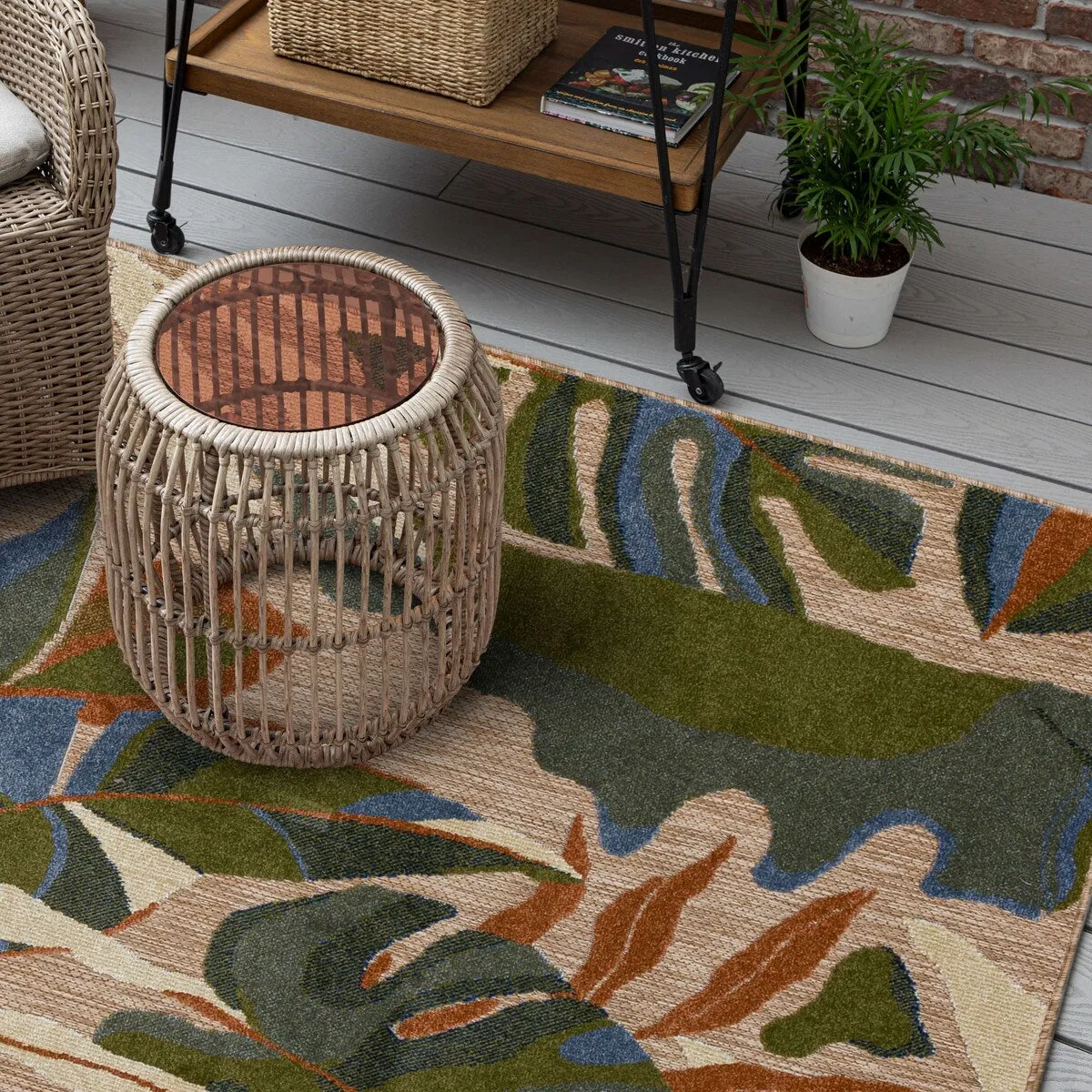 Karastan North Shore Tropical Indoor Outdoor Area Rug