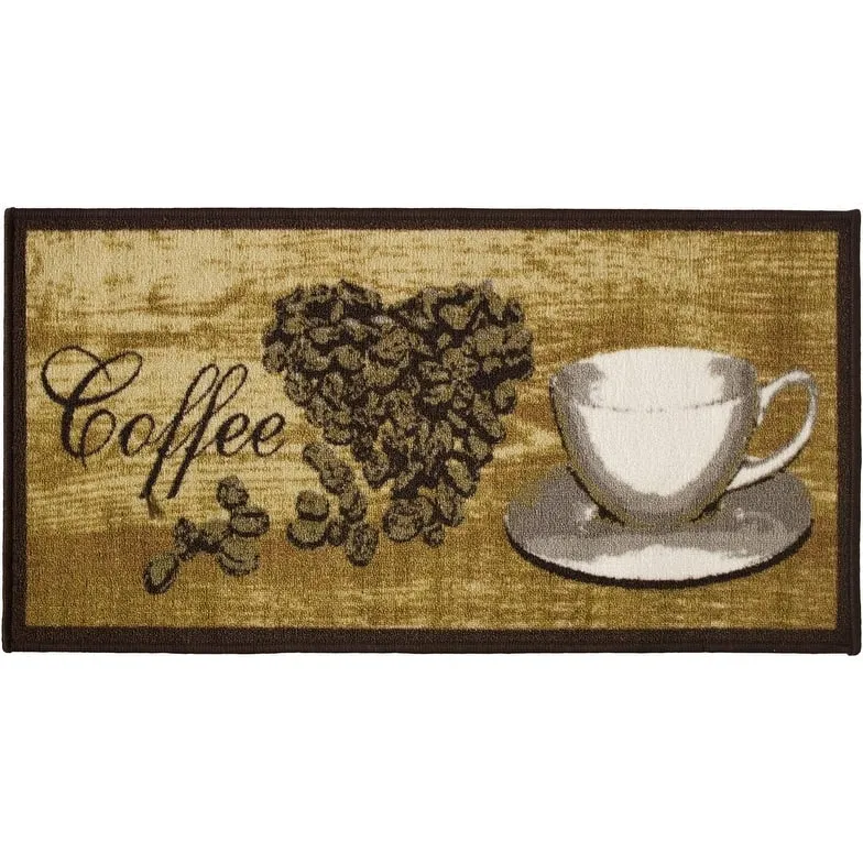 Kashi Home 2 Piece Kitchen Rug Set. Printed Area Rug. Durable Mat. Beautiful Farmhouse Design Non-Slip