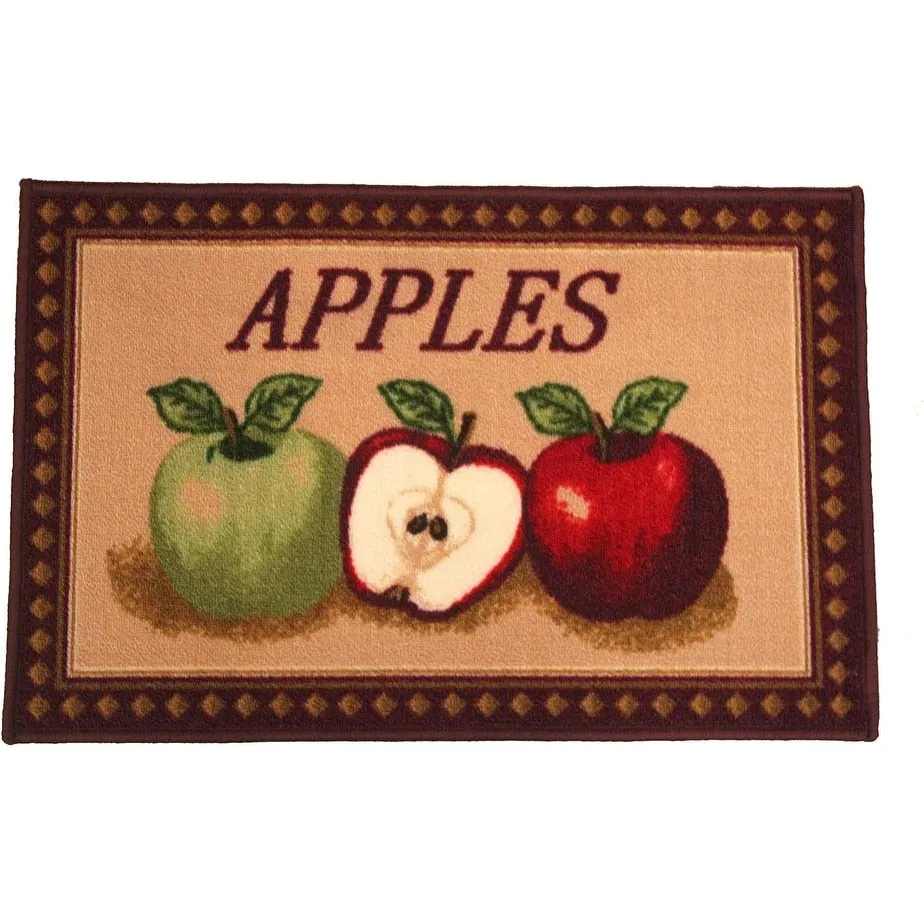 Kashi Home 2 Piece Kitchen Rug Set. Printed Area Rug. Durable Mat. Beautiful Farmhouse Design Non-Slip