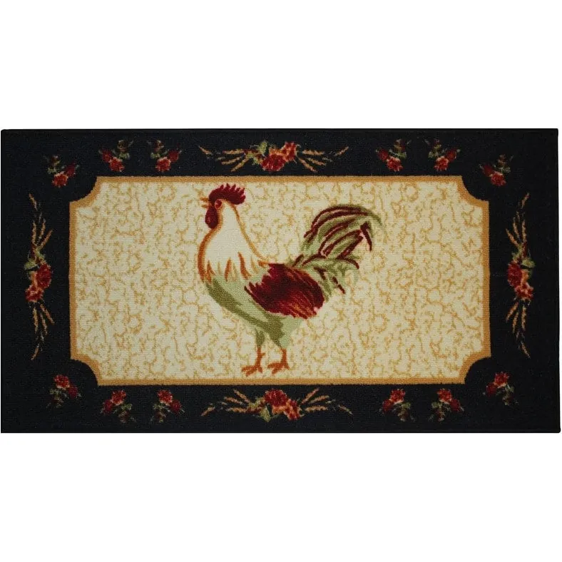 Kashi Home 2 Piece Kitchen Rug Set. Printed Area Rug. Durable Mat. Beautiful Farmhouse Design Non-Slip
