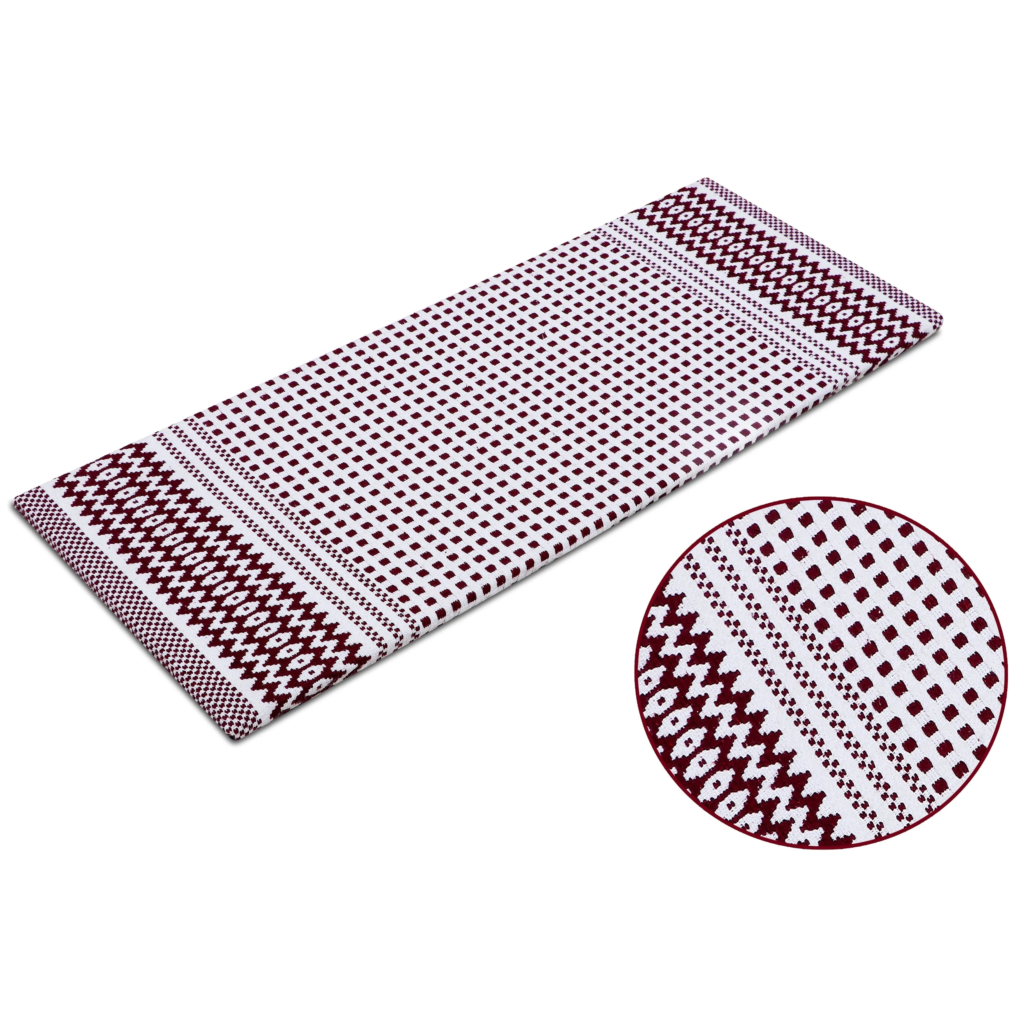 Kitchen Runner Rug/ Mat Cushioned Cotton Hand Woven Anti-Fatigue Mat Kitchen/Bathroom/Bed side 18x48'' - 18''x48''
