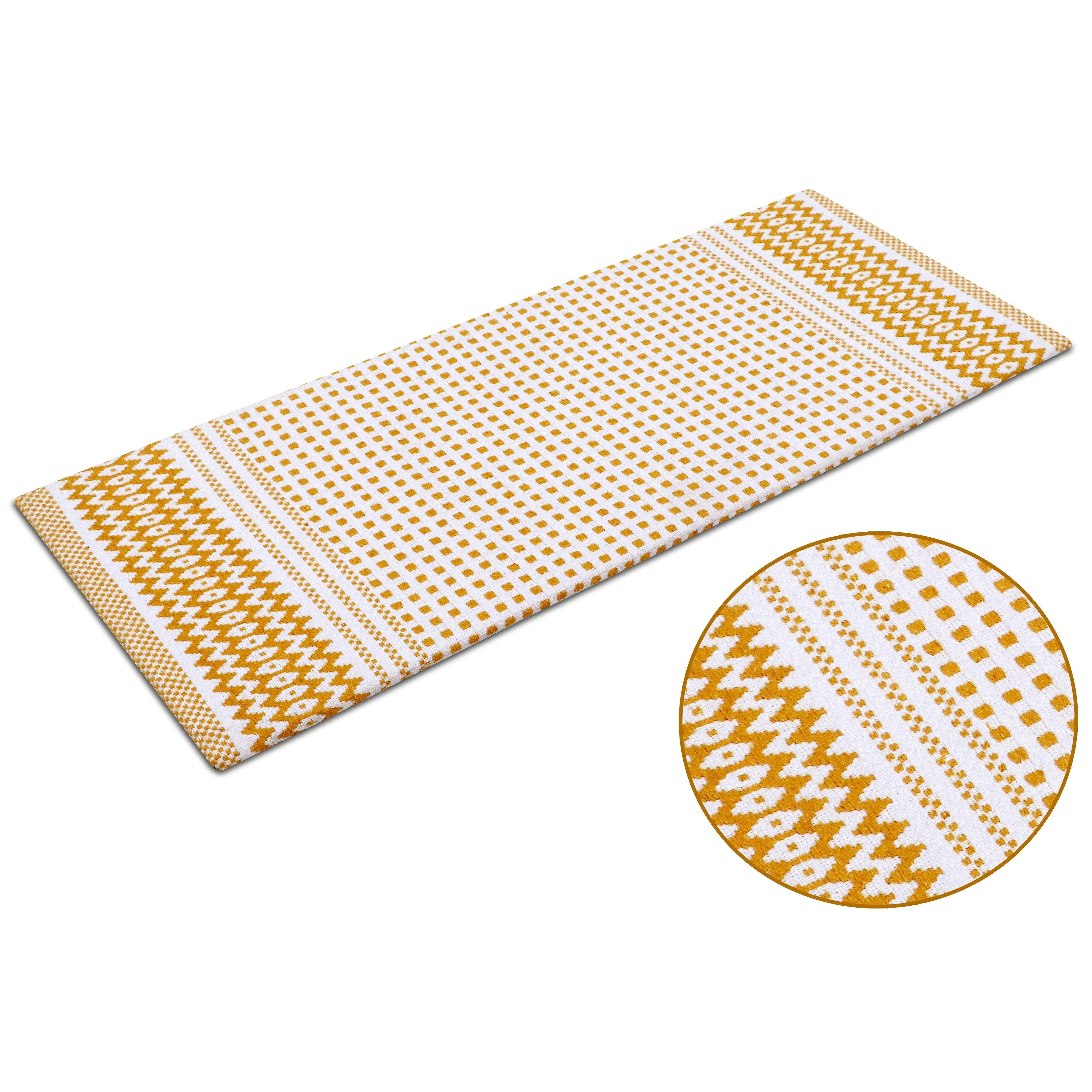 Kitchen Runner Rug/ Mat Cushioned Cotton Hand Woven Anti-Fatigue Mat Kitchen/Bathroom/Bed side 18x48'' - 18''x48''