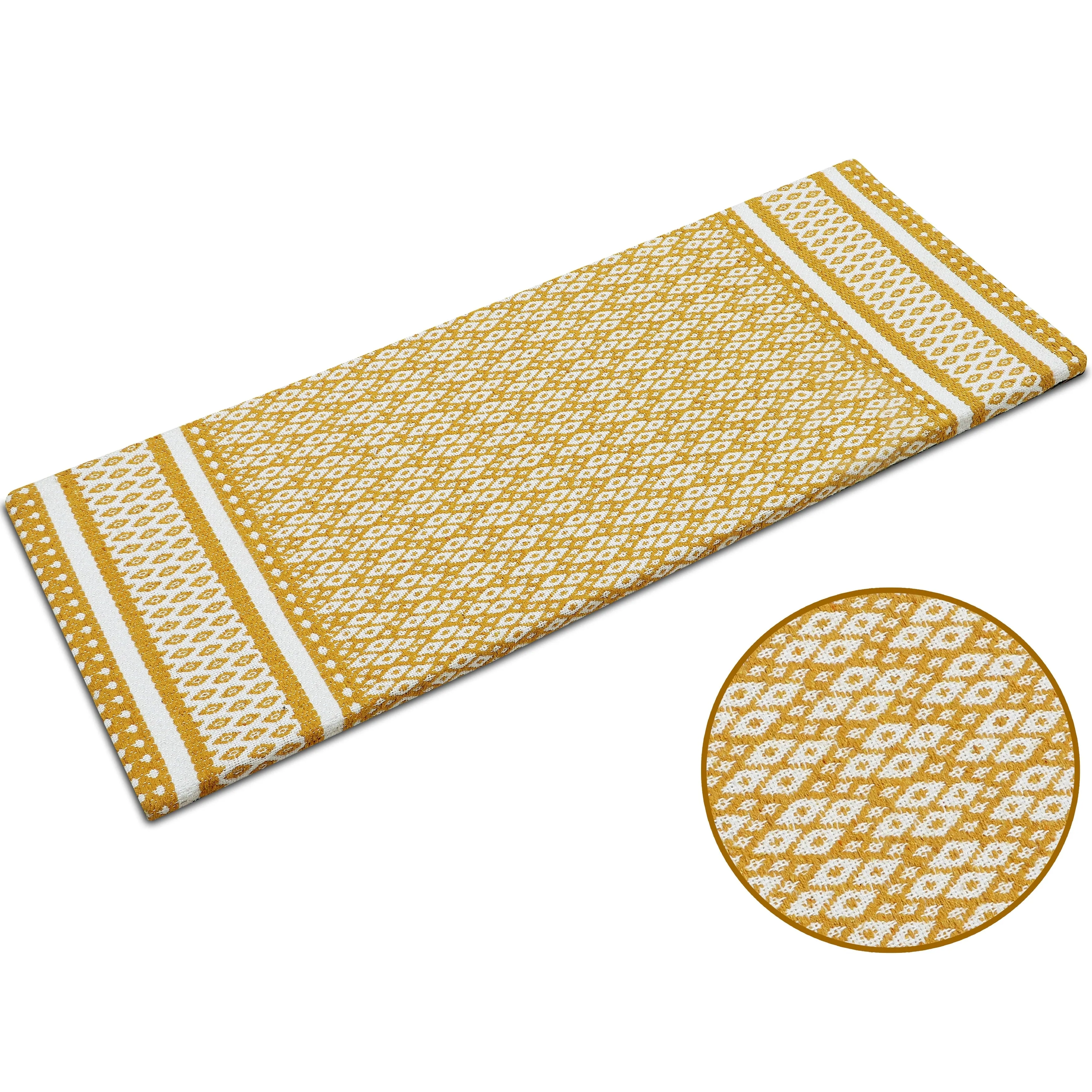 Kitchen Runner Rug/ Mat Cushioned Cotton Hand Woven Anti-Fatigue Mat Kitchen/Bathroom/Bed side 18x48'' - 18''x48''