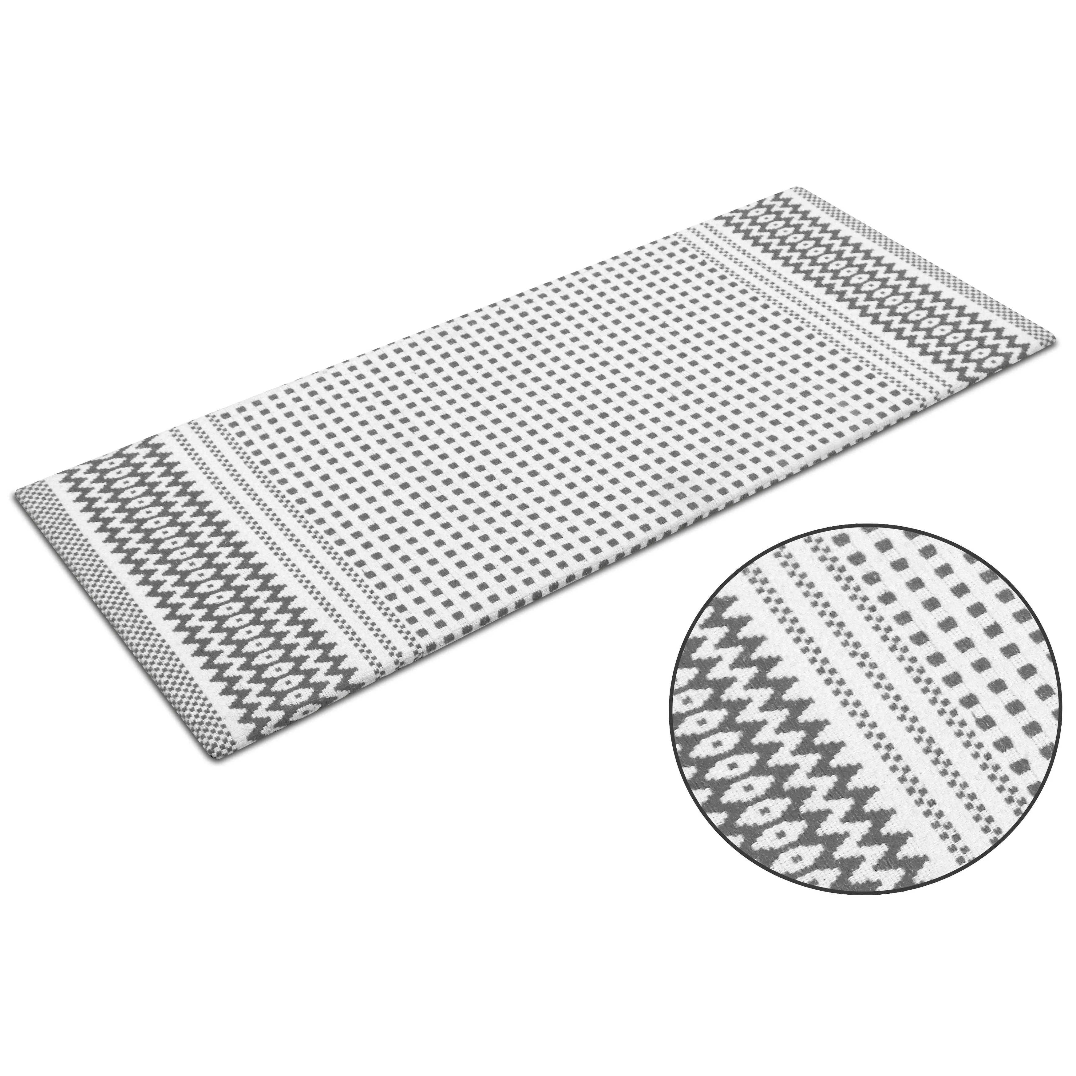 Kitchen Runner Rug/ Mat Cushioned Cotton Hand Woven Anti-Fatigue Mat Kitchen/Bathroom/Bed side 18x48'' - 18''x48''