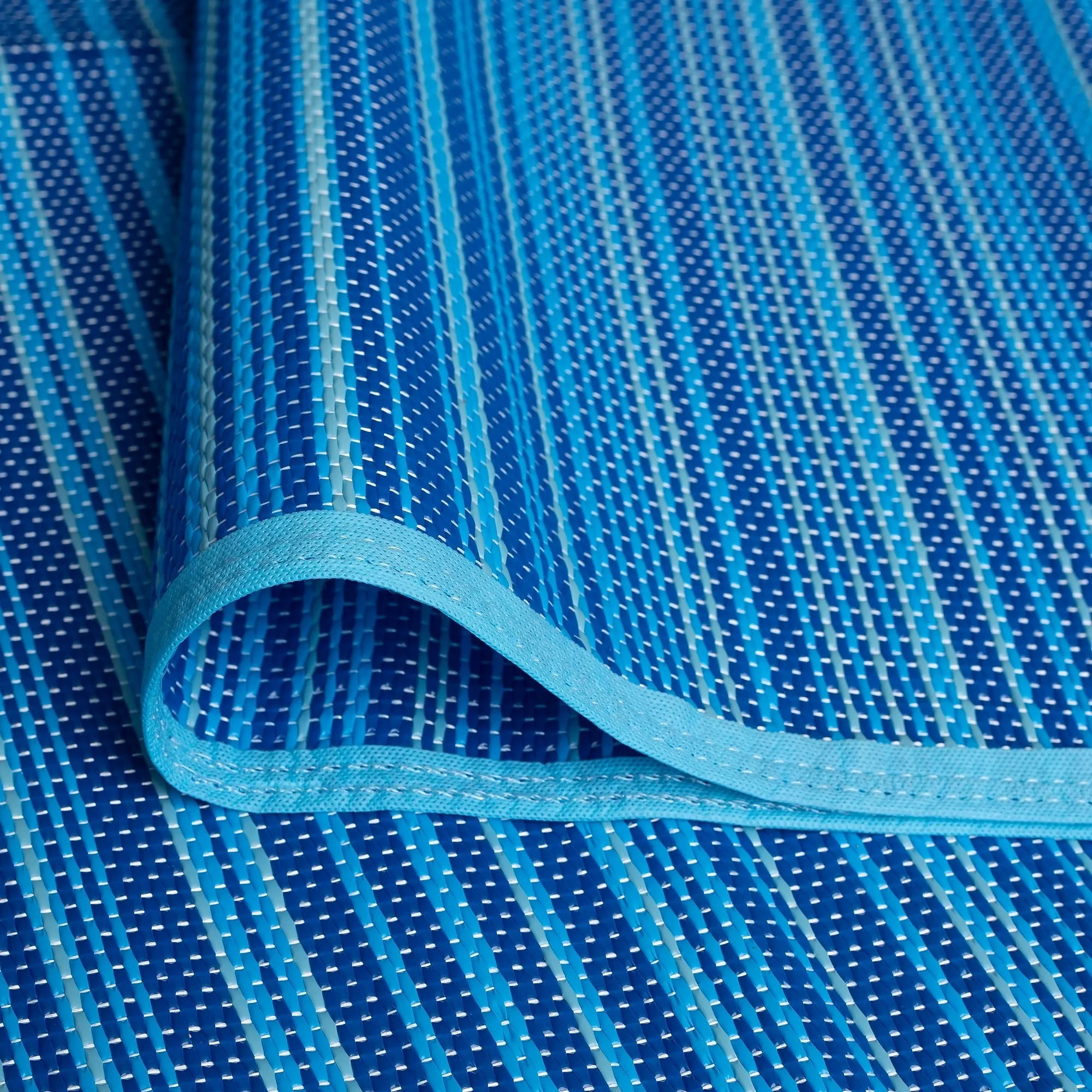 Lalune Beach Stripe Indoor Outdoor Area Rug
