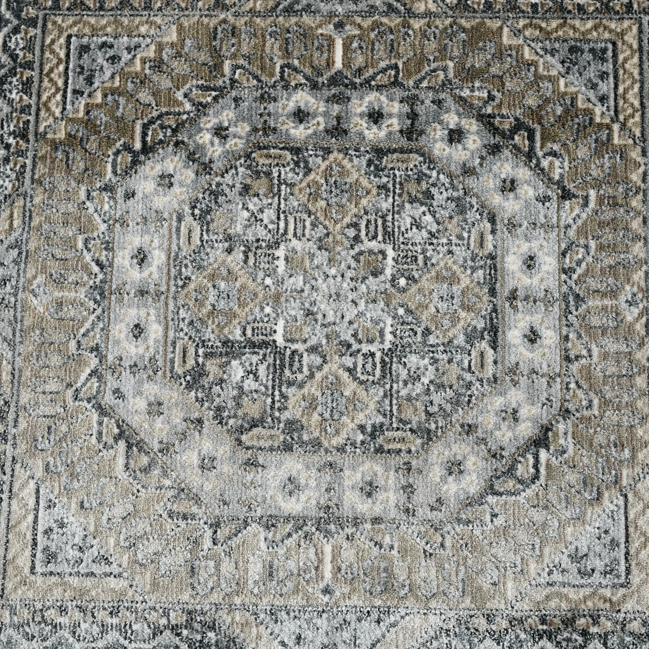 Lanfar Kenseth Charcoal Persian Polyester Blend Area Rug