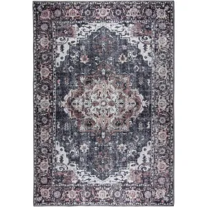 L'Baiet Scarlett Grey Distressed Machine Washable Rug