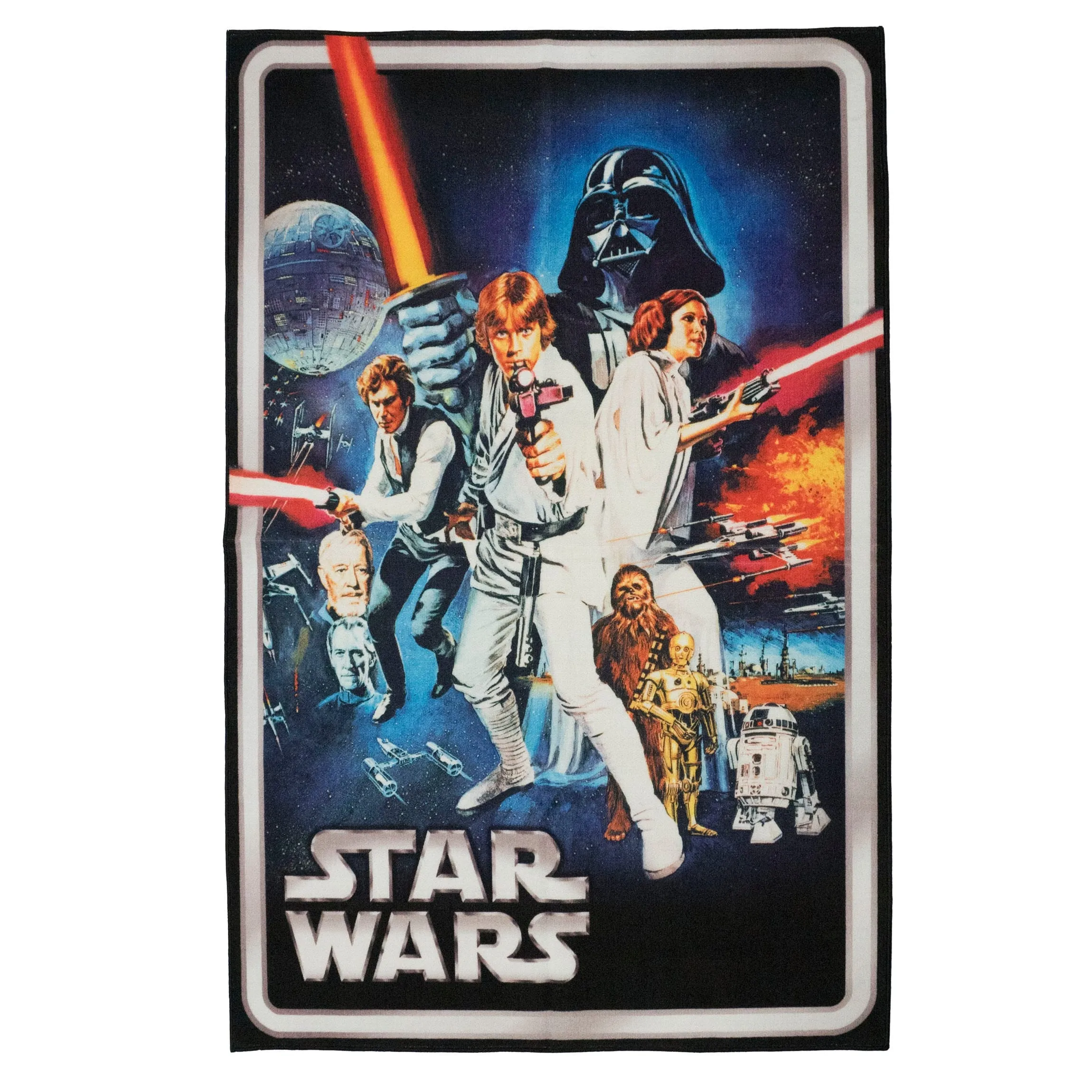 Licensed Disney Star Wars Character Youth Digital Printed Indoor Area Rugs. 3'4 x 5'4