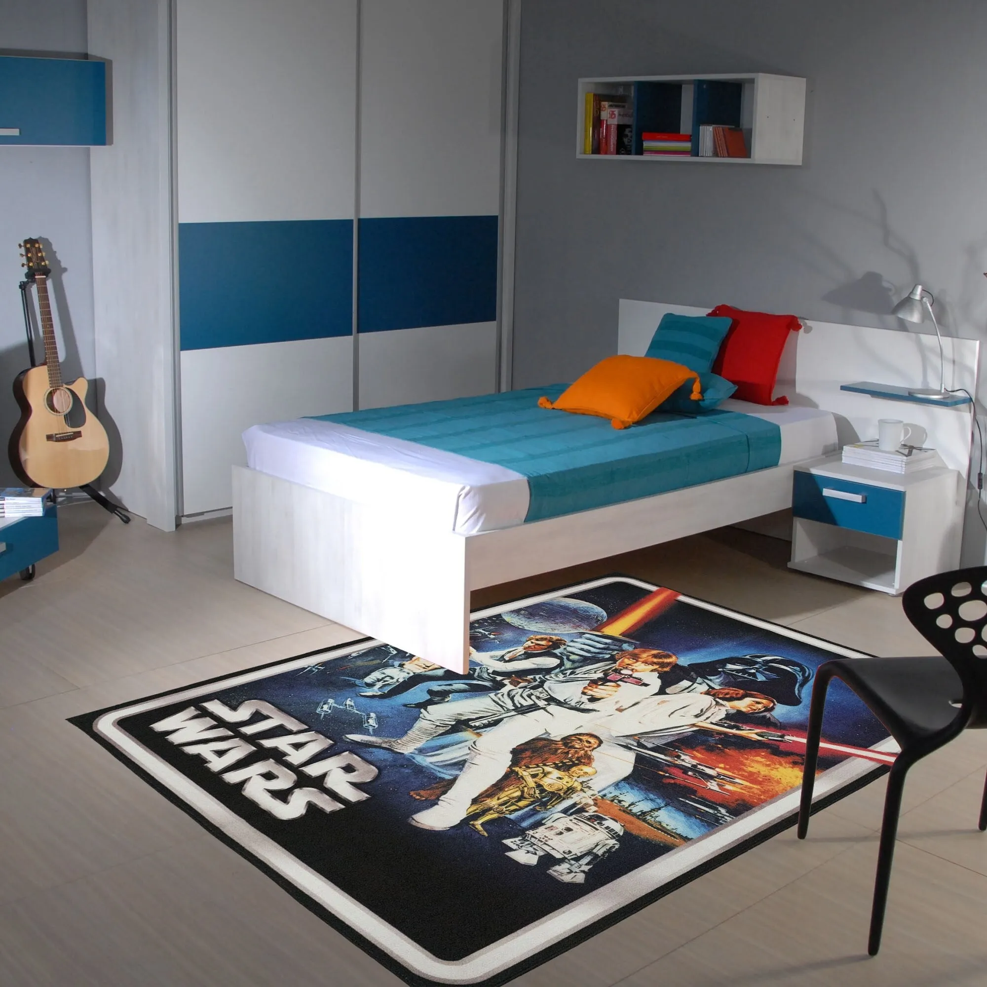 Licensed Disney Star Wars Character Youth Digital Printed Indoor Area Rugs. 3'4 x 5'4