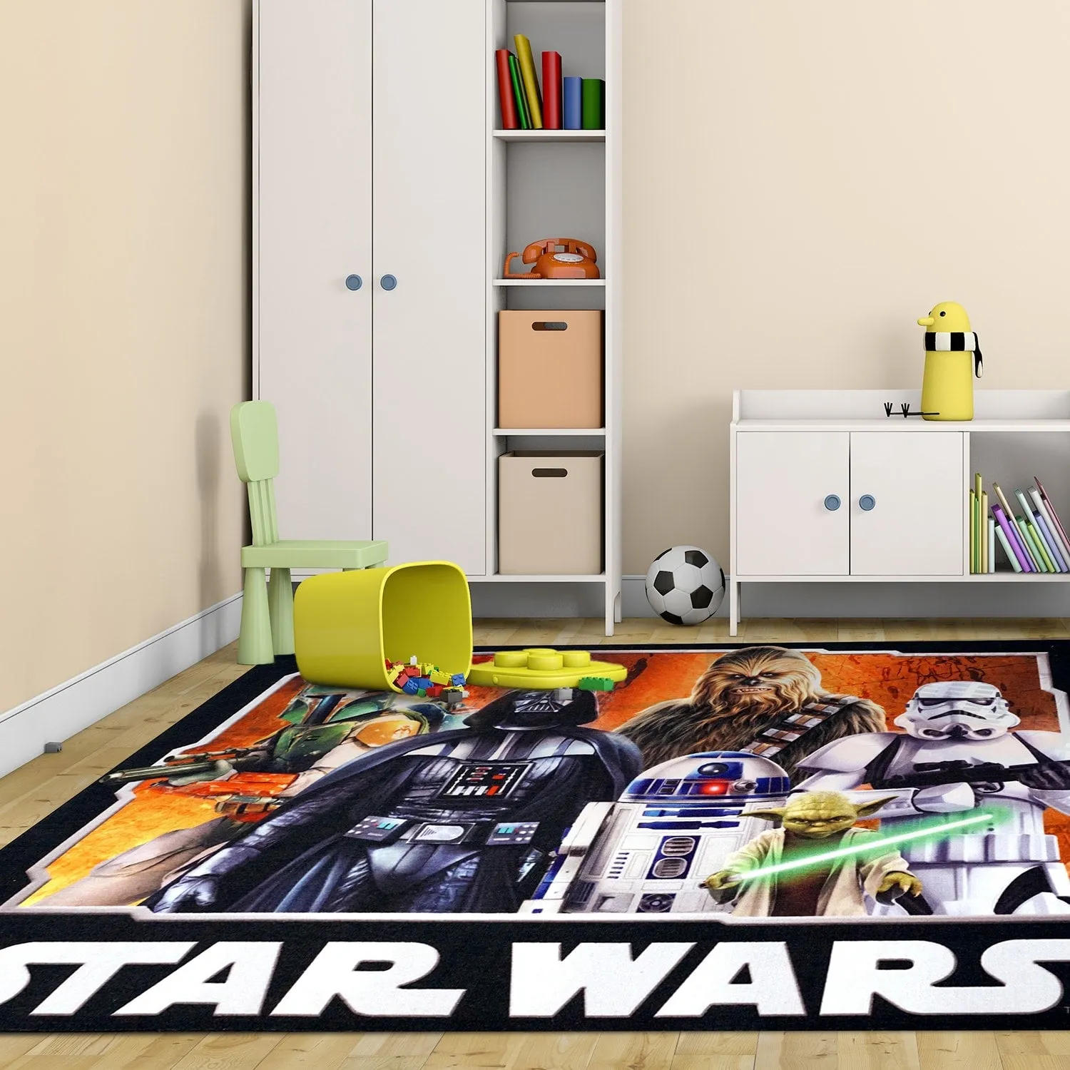 Licensed Disney Star Wars Character Youth Digital Printed Indoor Area Rugs. 3'4 x 5'4
