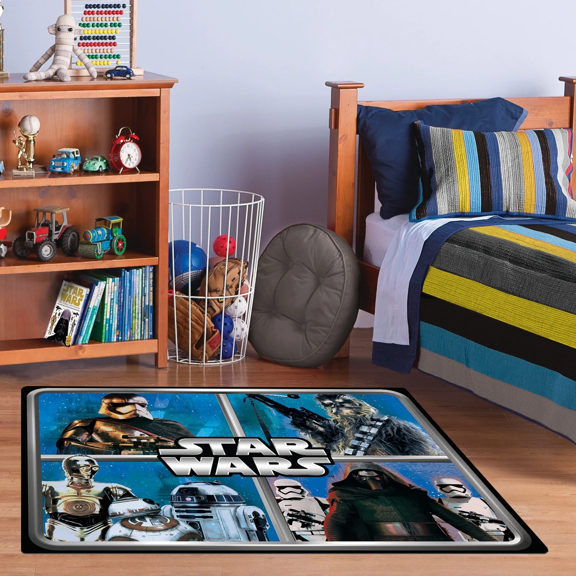 Licensed Disney Star Wars Character Youth Digital Printed Indoor Area Rugs. 3'4 x 5'4
