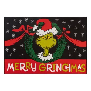 Licensed Dr Seuss Grinch Merry Grinchmas Christmas Novelty Area Rug - 54x78