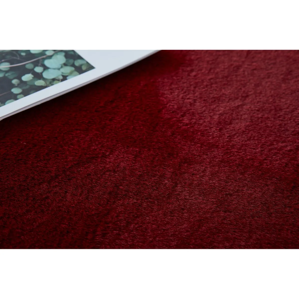 Lily Luxury Chinchilla Faux Fur Rectangular Area Rug