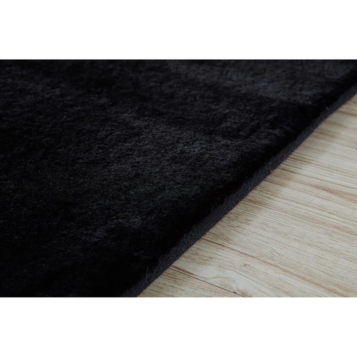 Lily Luxury Chinchilla Faux Fur Rectangular Area Rug