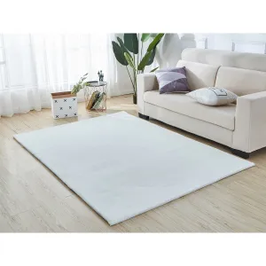 Lily Luxury Chinchilla Faux Fur Rectangular Area Rug