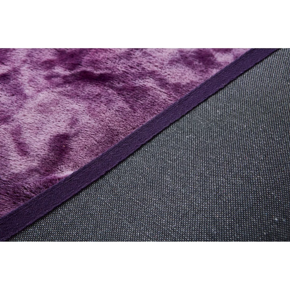 Lily Luxury Chinchilla Faux Fur Rectangular Area Rug