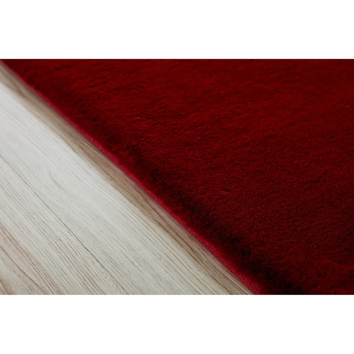 Lily Luxury Chinchilla Faux Fur Rectangular Area Rug