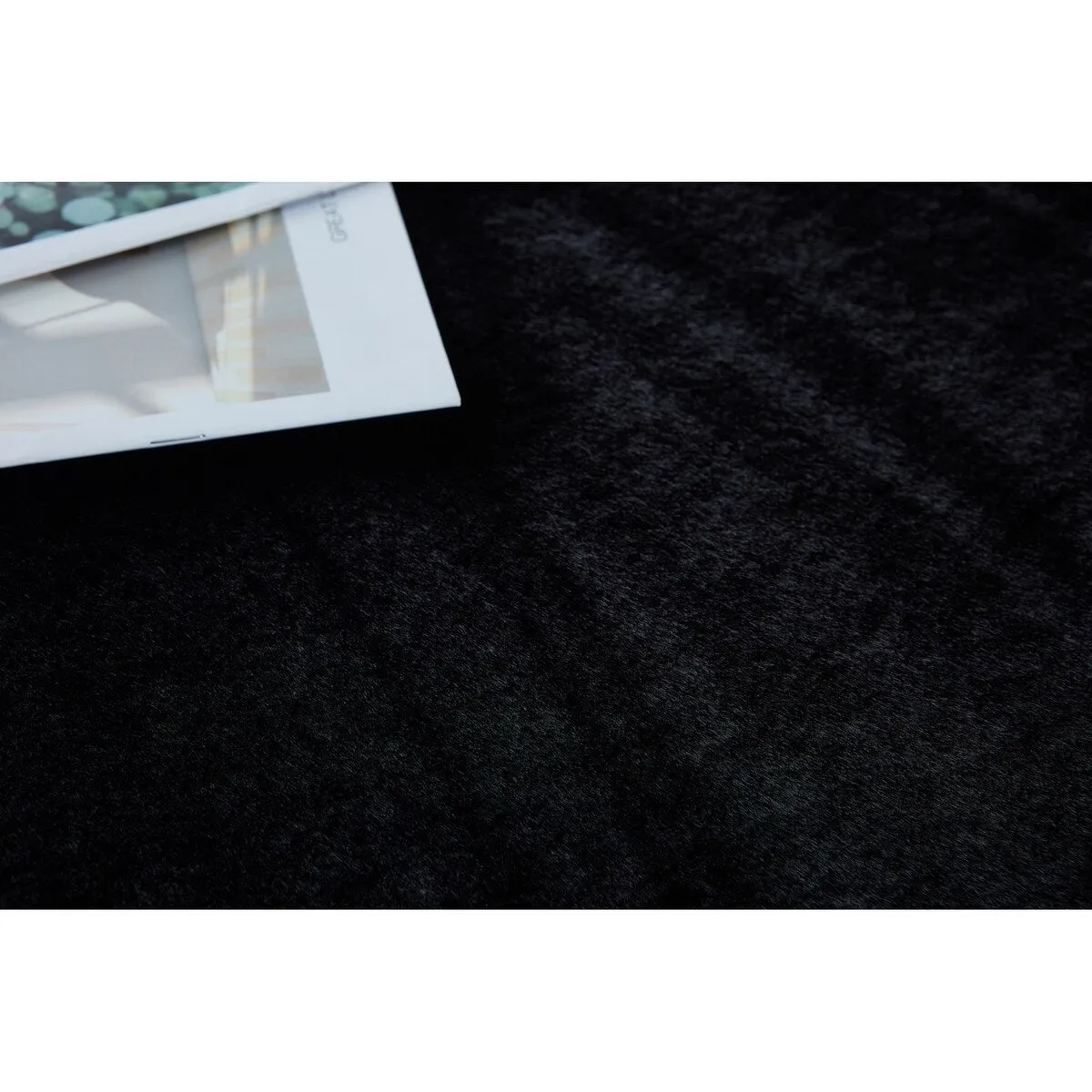 Lily Luxury Chinchilla Faux Fur Rectangular Area Rug