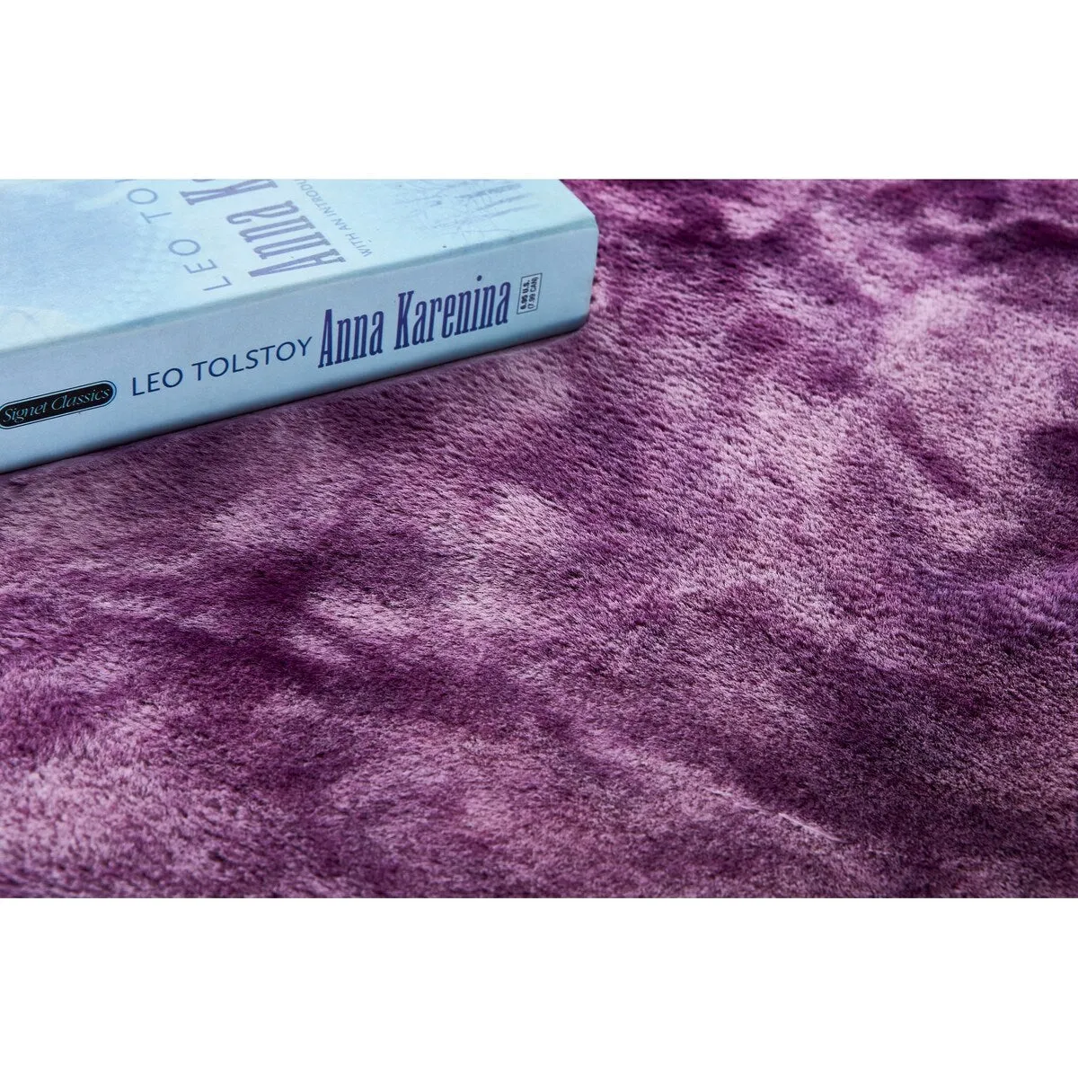 Lily Luxury Chinchilla Faux Fur Rectangular Area Rug