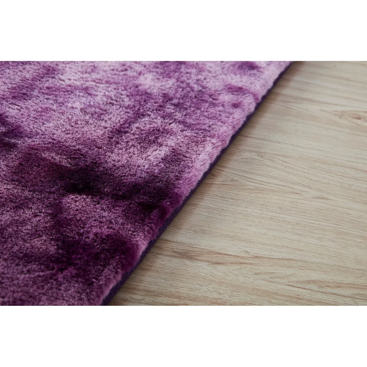 Lily Luxury Chinchilla Faux Fur Rectangular Area Rug